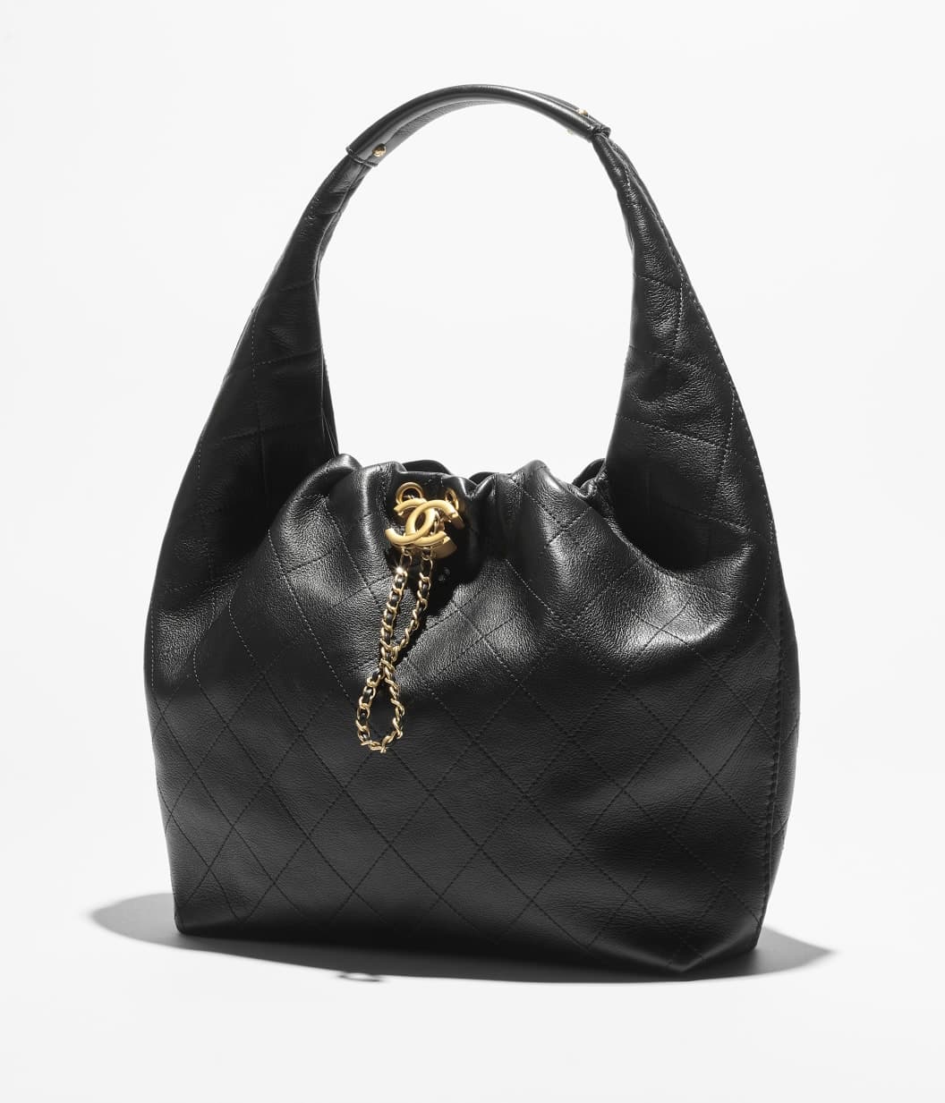 Large Hobo Bag — Calfskin gold-tone metal — AS5967B2289794305