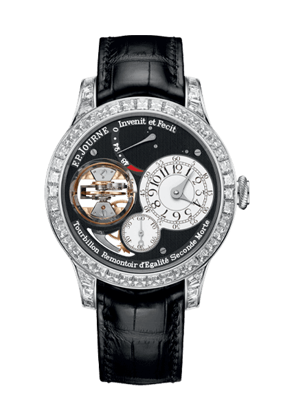TOURBILLON SOUVERAIN JOAILLERIE DIAMONDS — Platinum, 44 mm, Hands: rhodium plated Steel, Height: 13.76 mm