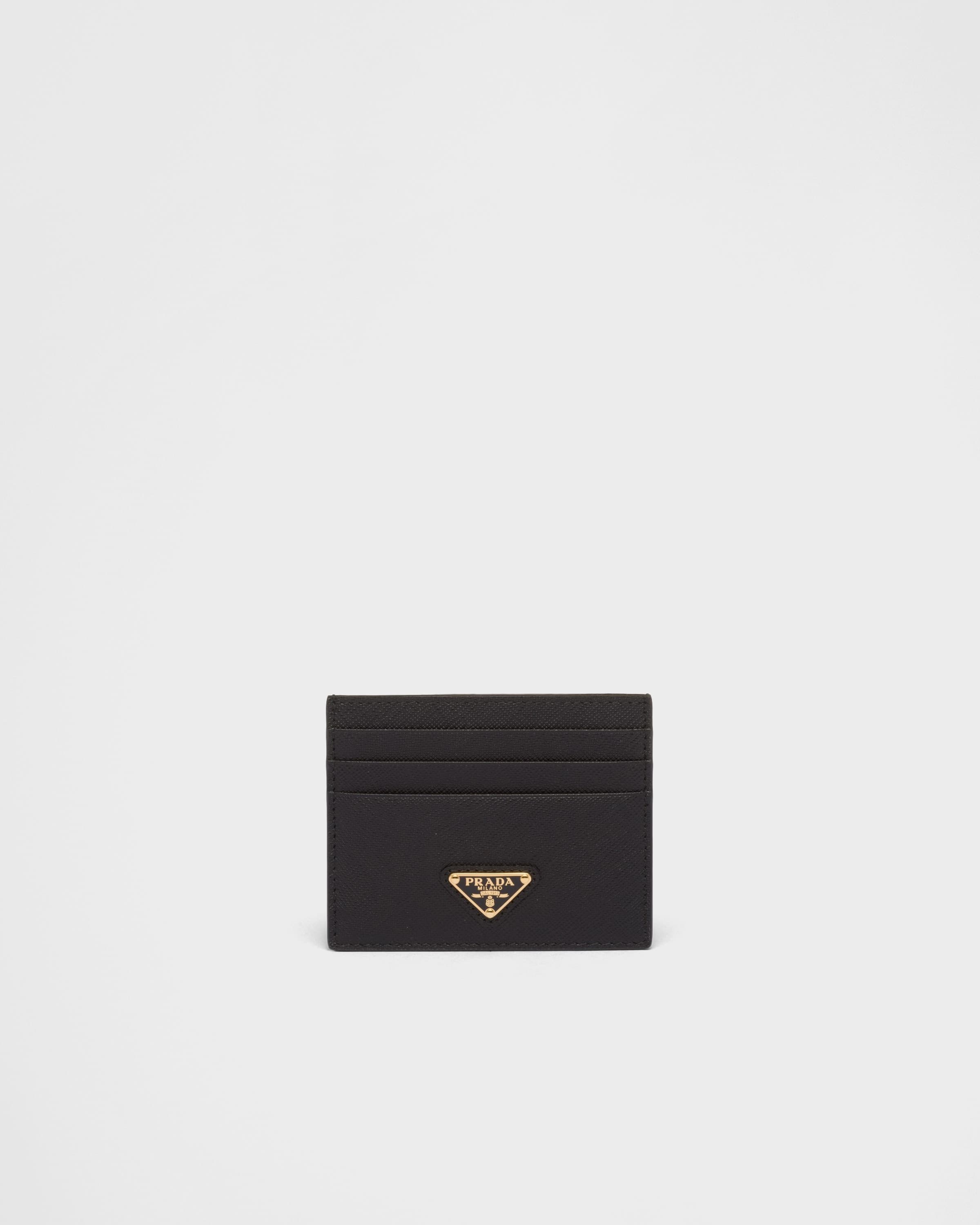Saffiano Leather card holder — Black — 1MC025_QHH_F0002