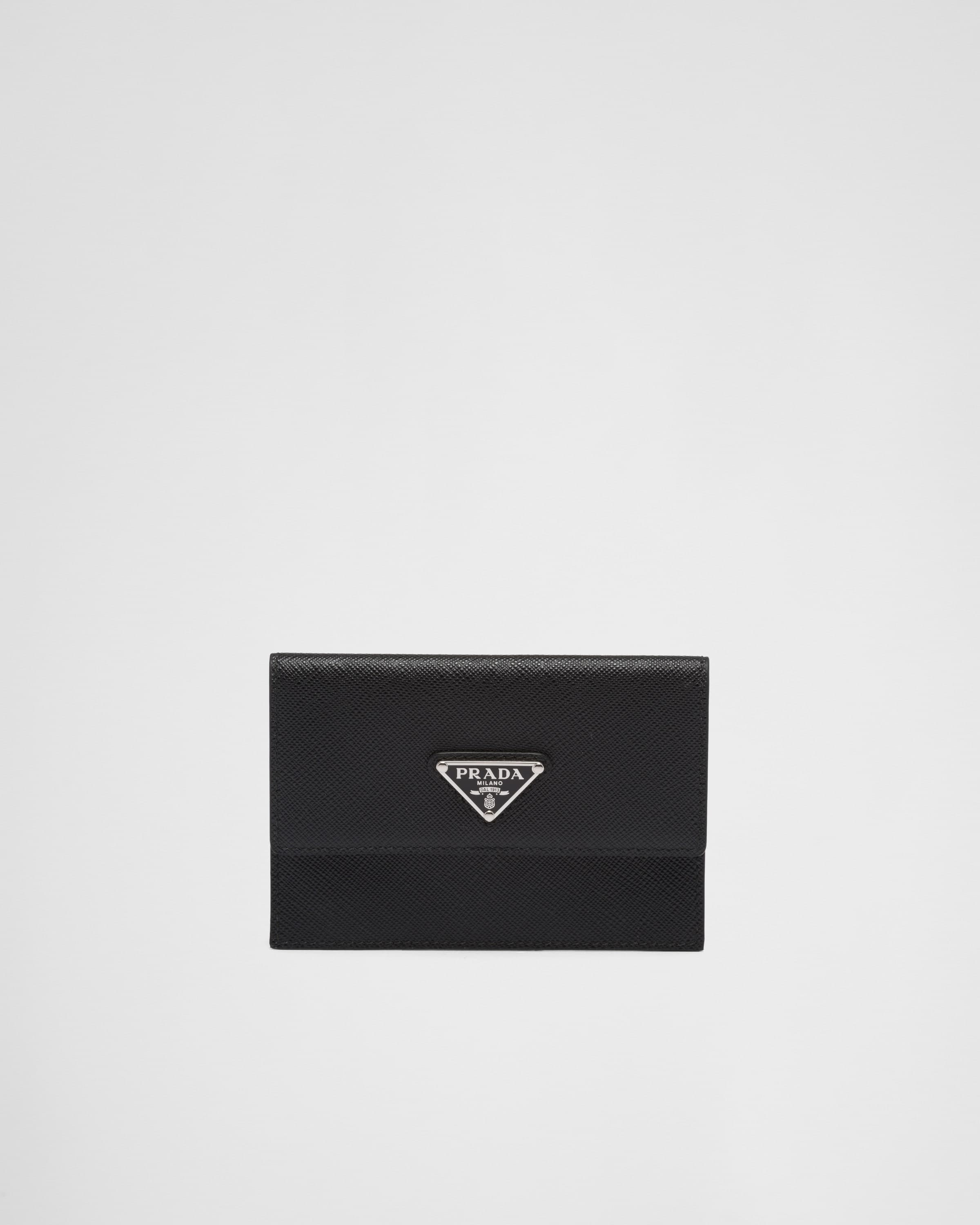 Saffiano leather document holder — Black — 2MF027_QHH_F0002