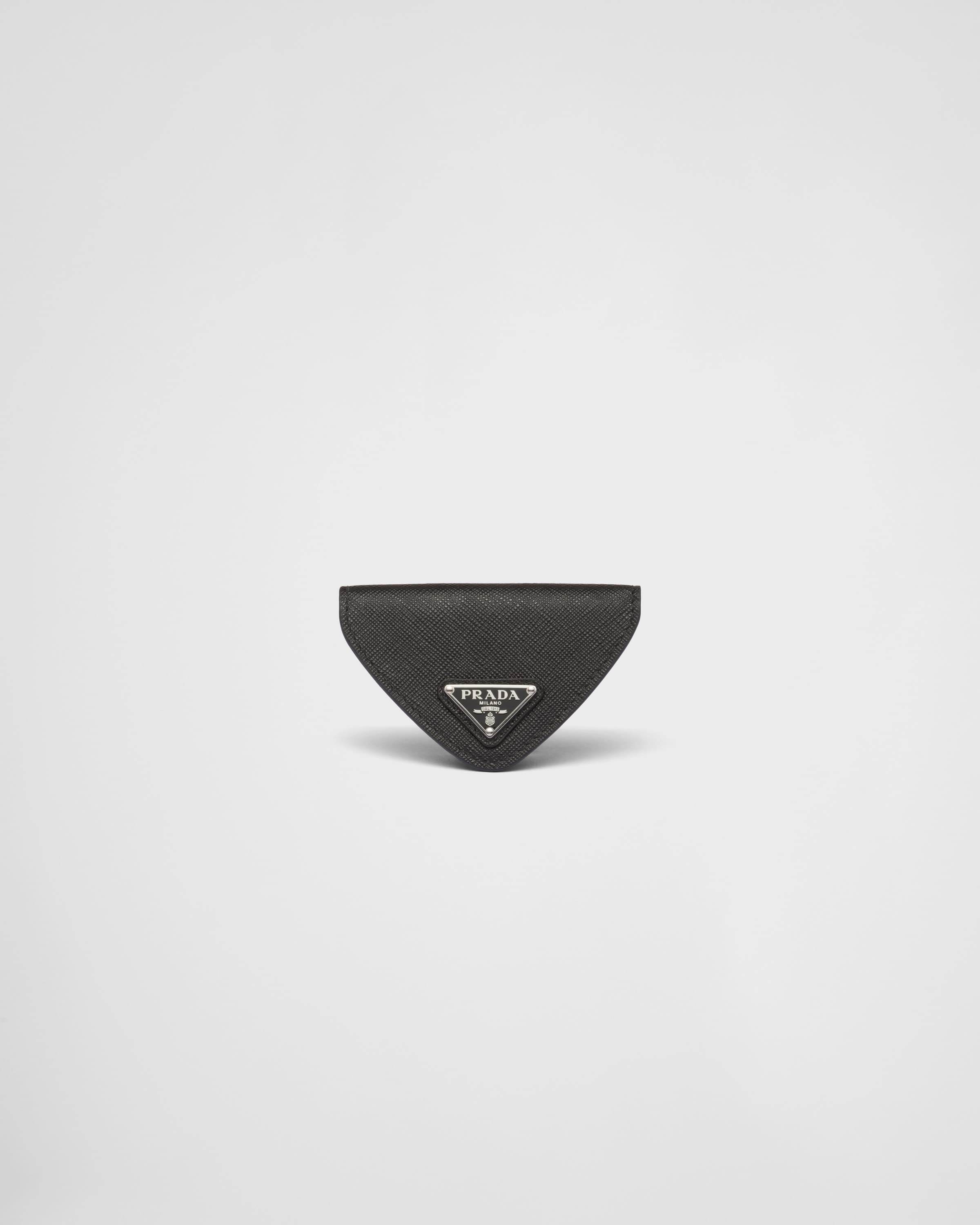 Saffiano leather coin purse — Black — 2MM004_QHH_F0002