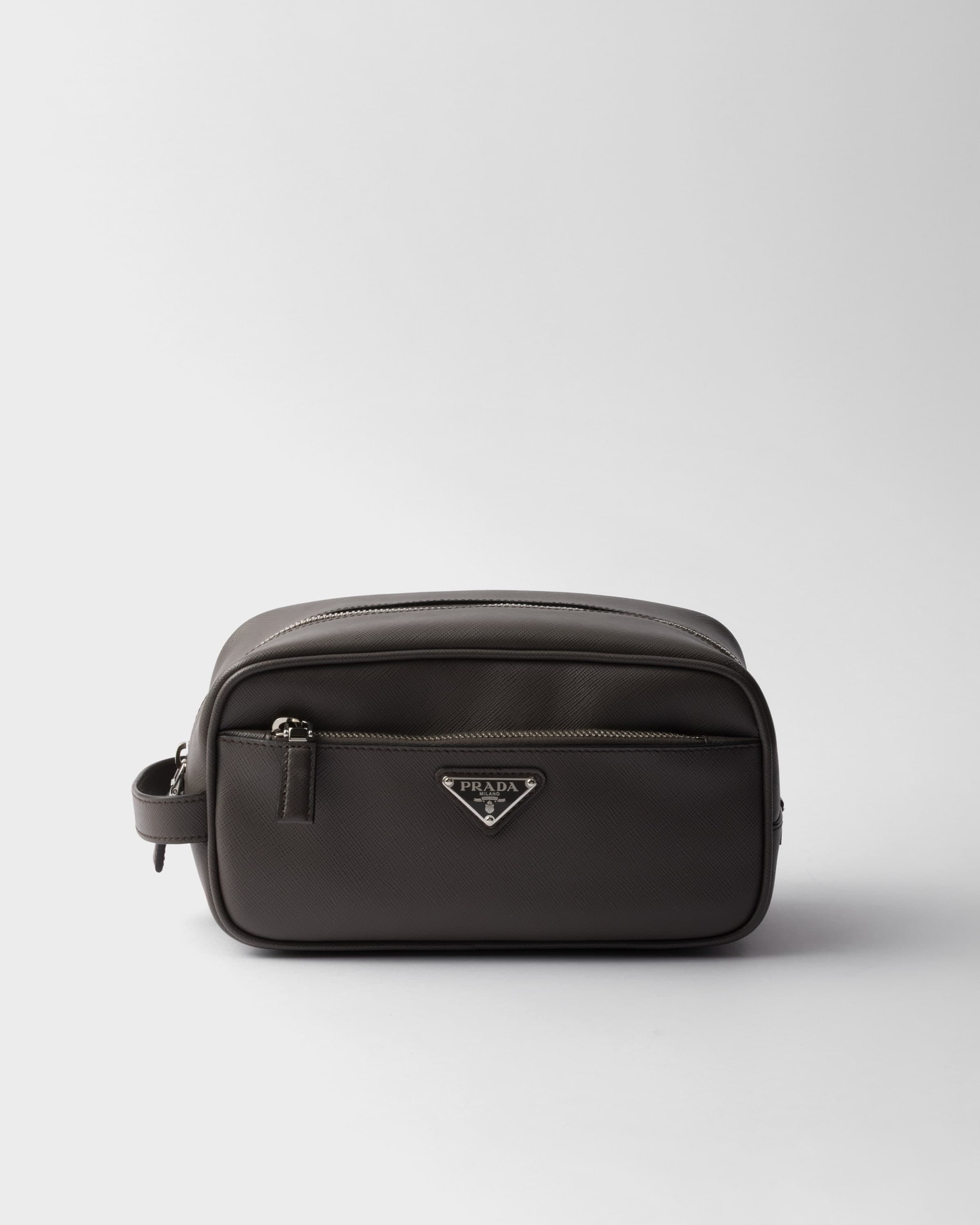 Saffiano leather travel pouch — Black — 2NA819_PN9_F0002