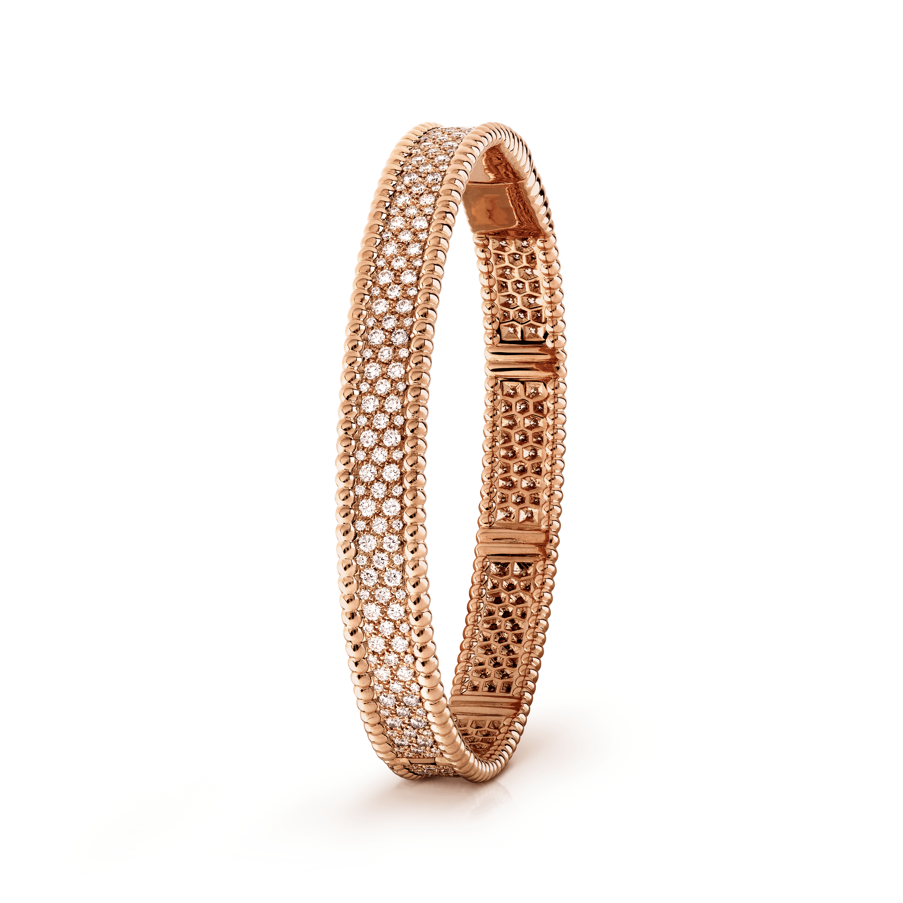 Perlée diamonds bracelet, 3 rows, medium model — VCARN9WF00