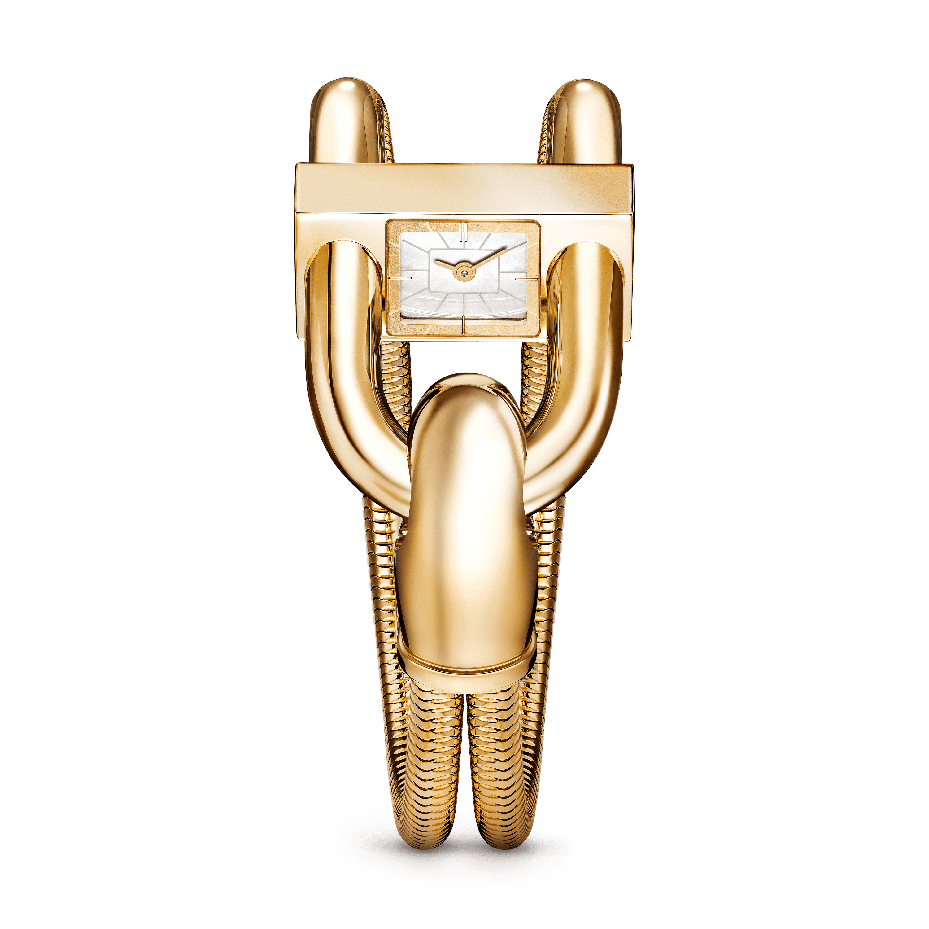 Cadenas Watch — white mother-of-pearl, yellow gold — VCARO4J200