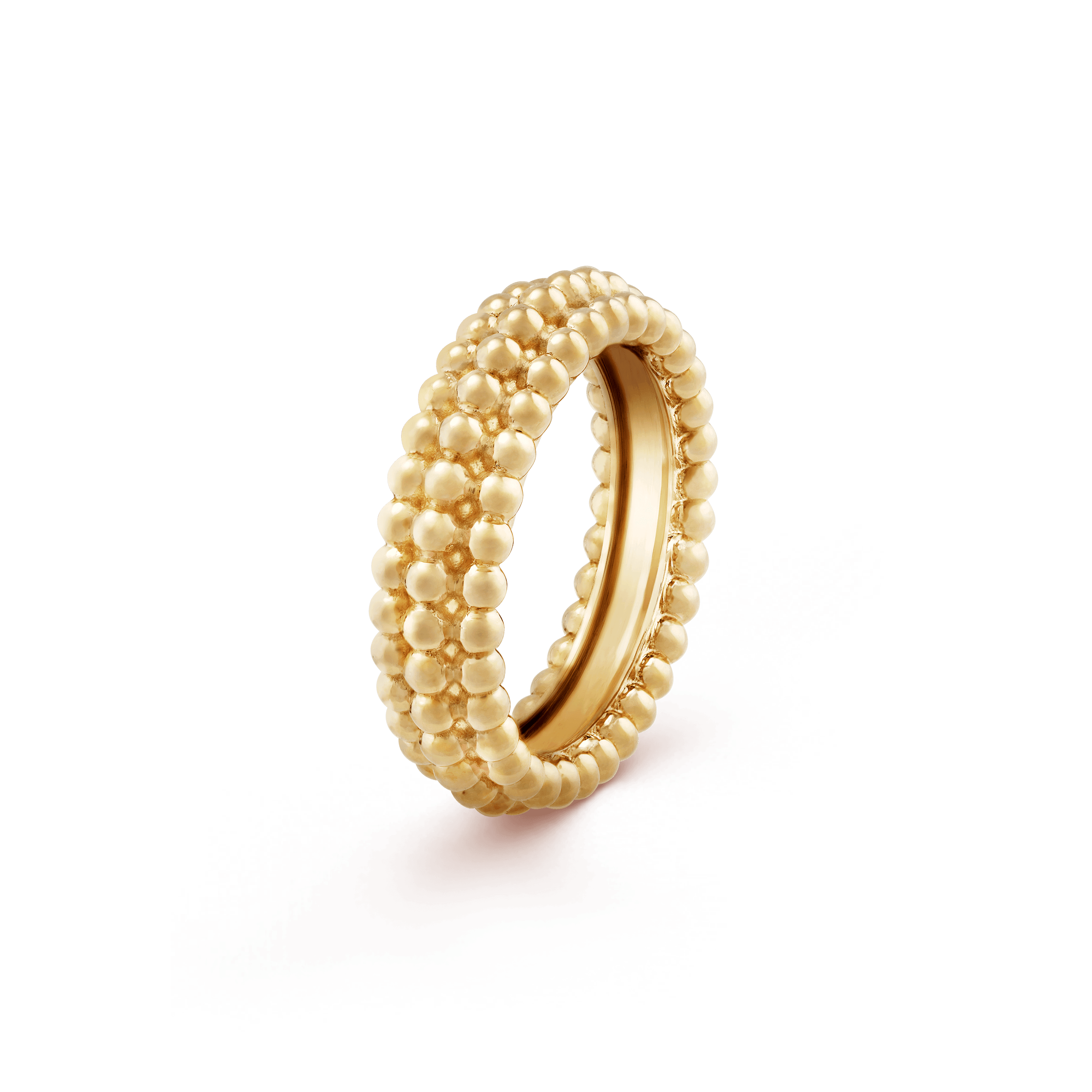 Perlée pearls of gold ring, 3 rows — VCARP0X800