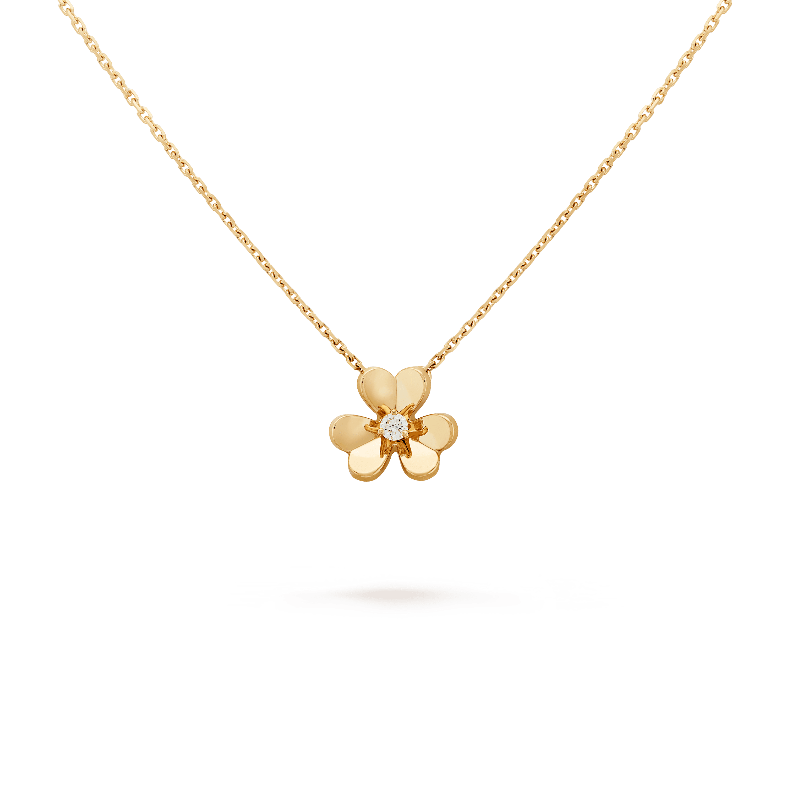 Frivole pendant, mini model — diamond, yellow gold — VCARP0J100