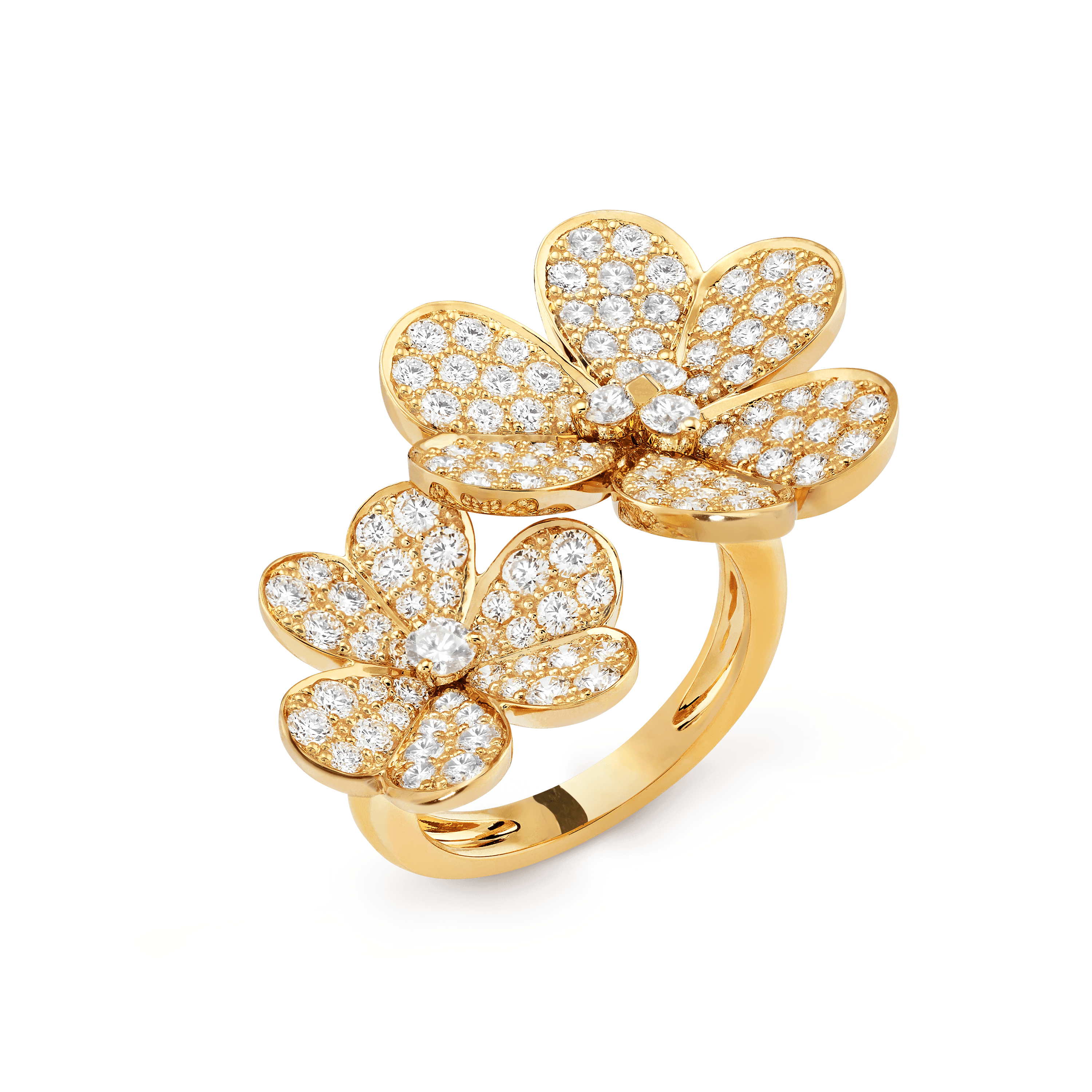 Frivole Between the Finger ring — diamond, yellow gold — VCARP0J800