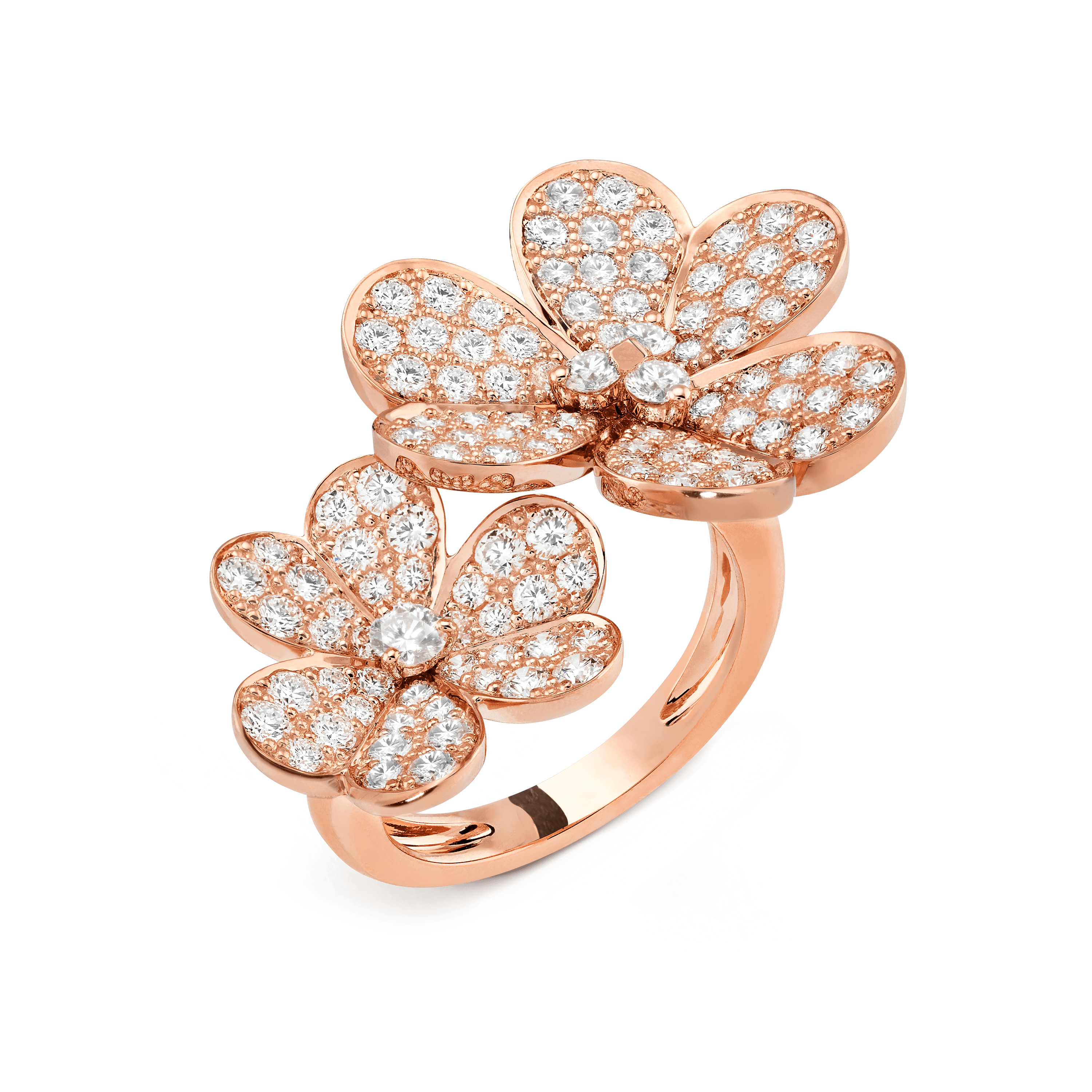 Frivole Between the Finger ring — diamond, rose gold — VCARP7RK00