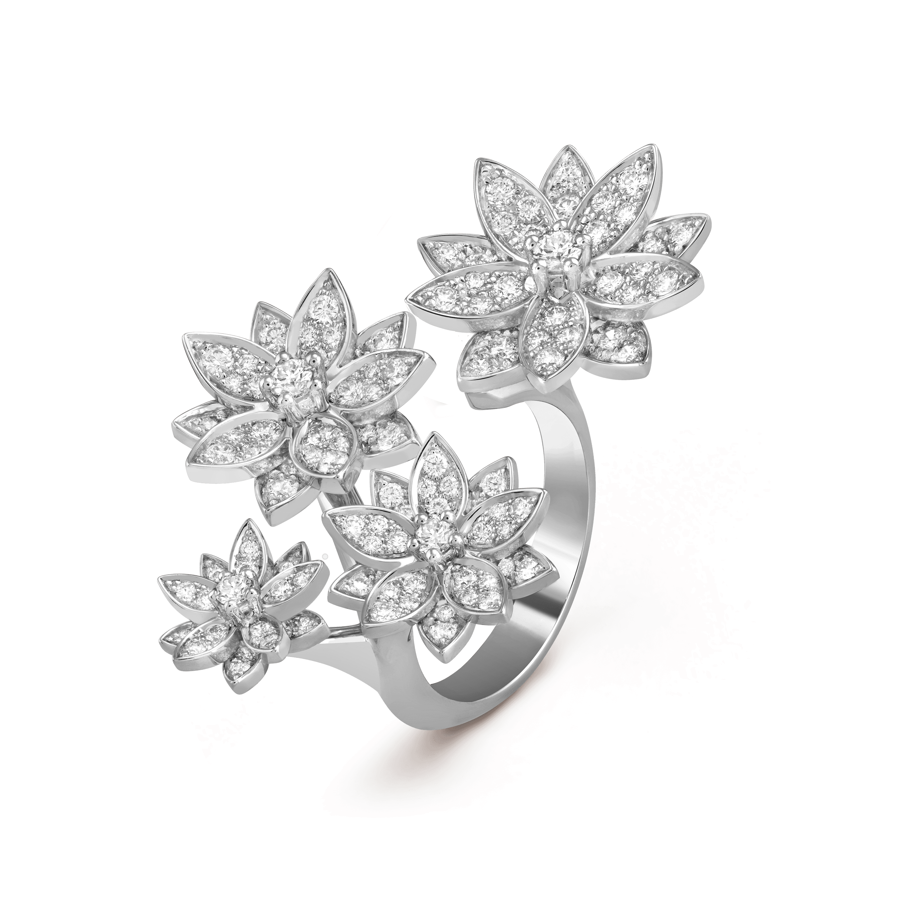Lotus Between the Finger ring, 4 flowers — VCARP7TF00