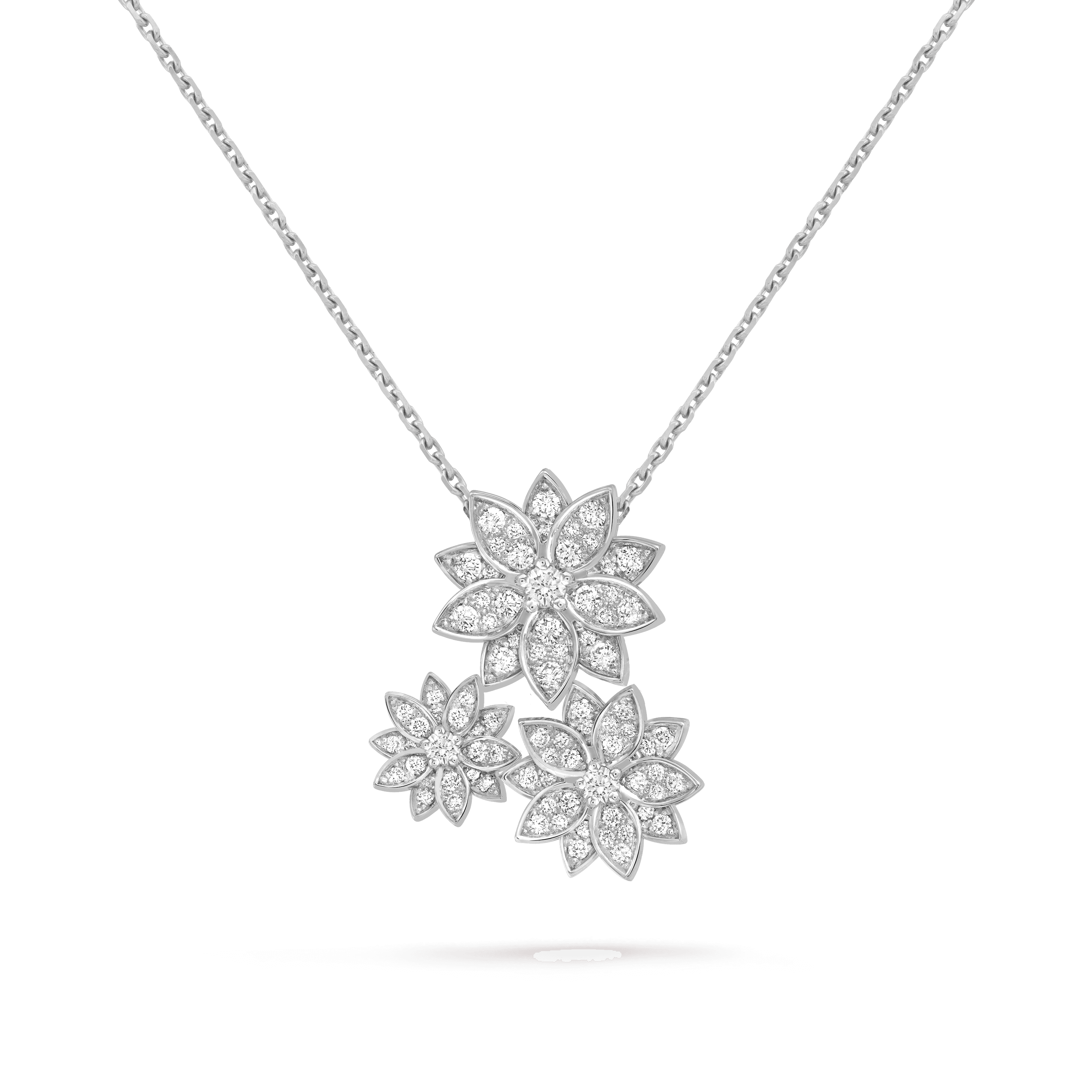 Lotus pendant, 3 flowers — VCARP7TG00