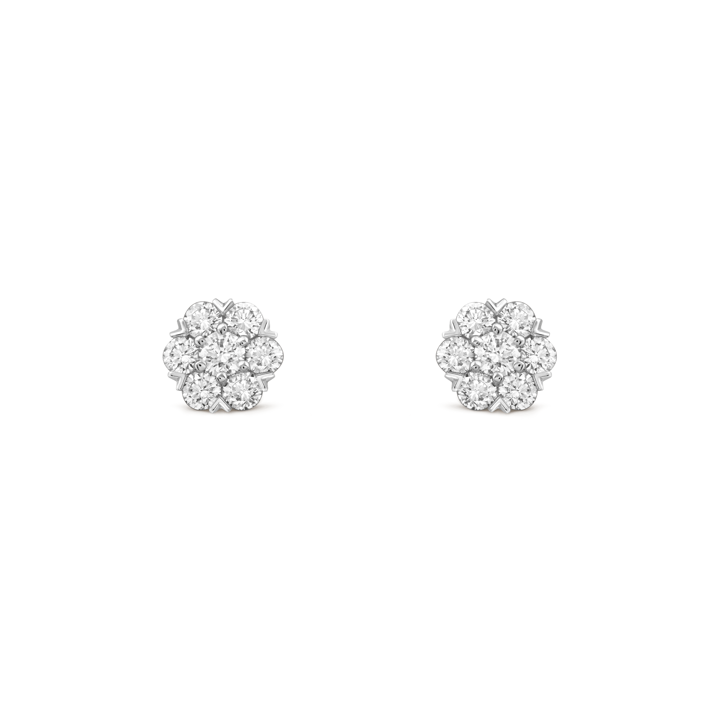 Fleurette earrings — diamond, white gold — VCARP9X800