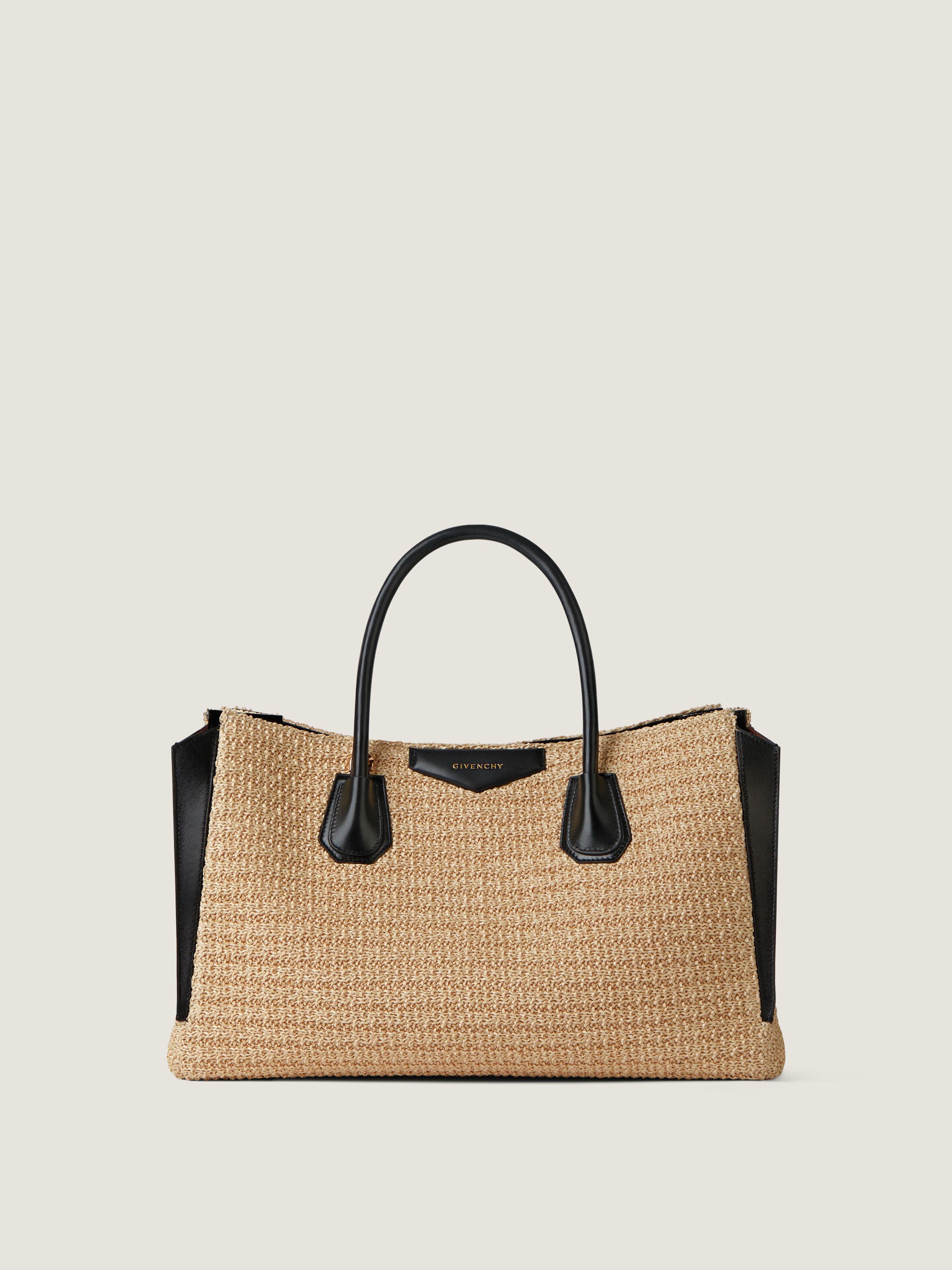 Medium Antigona Catchall raffia-effect bag — BB518KB2HD-101