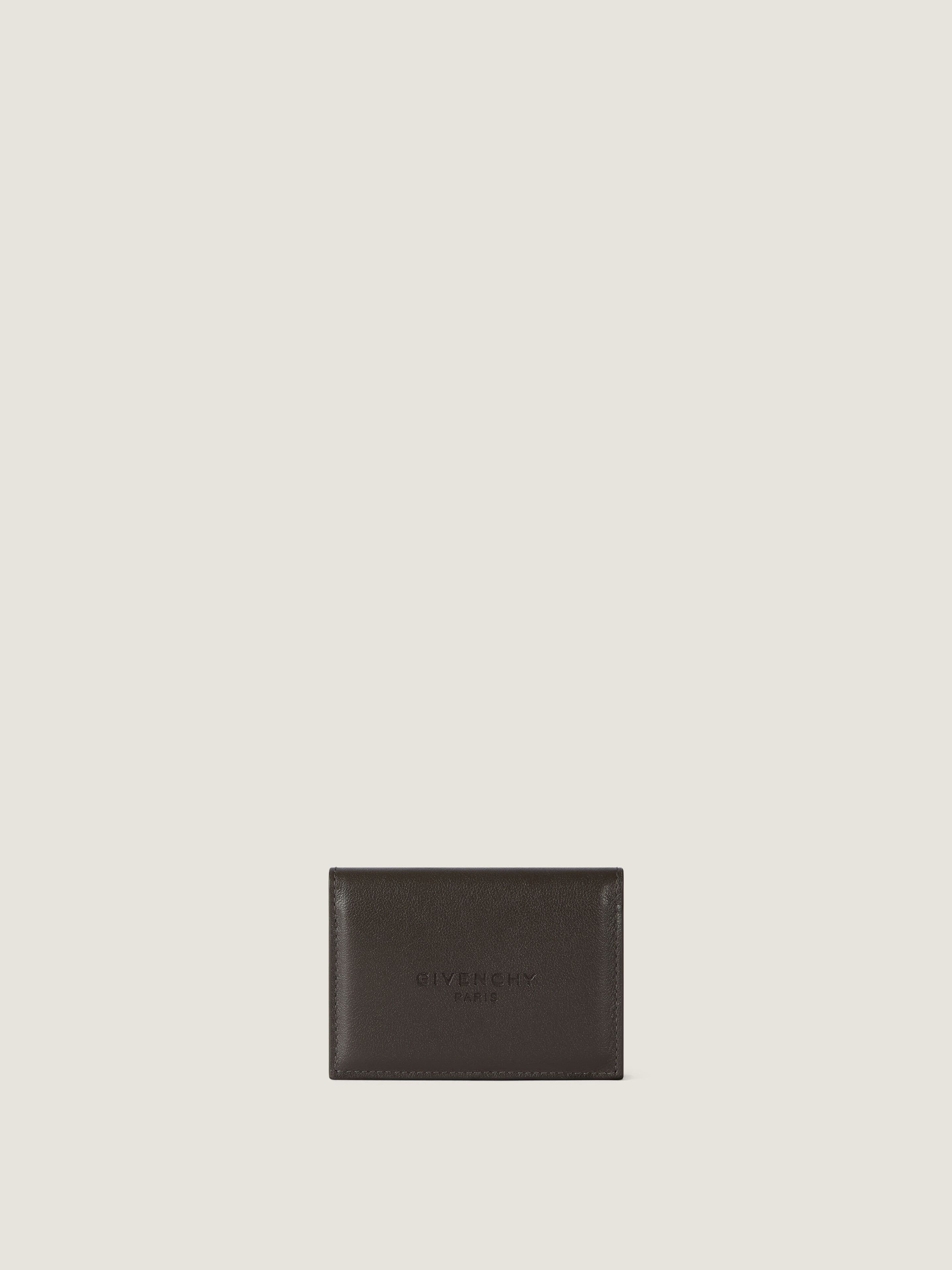 Antigona Stamped bicolor flap card holder in leather — BK60G1K21S-357