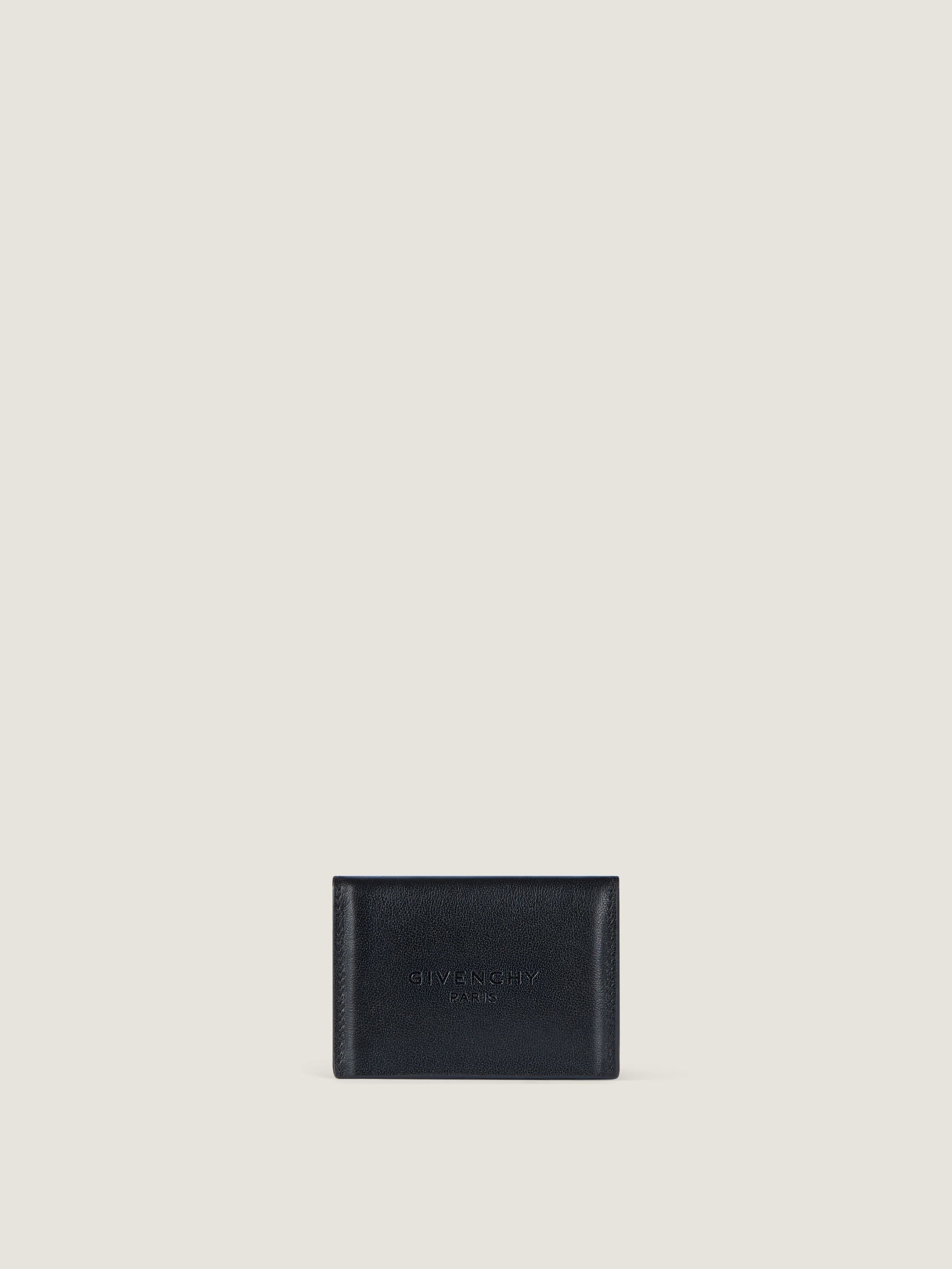 Antigona Stamped flap card holder in leather — BK60G1K21L-001
