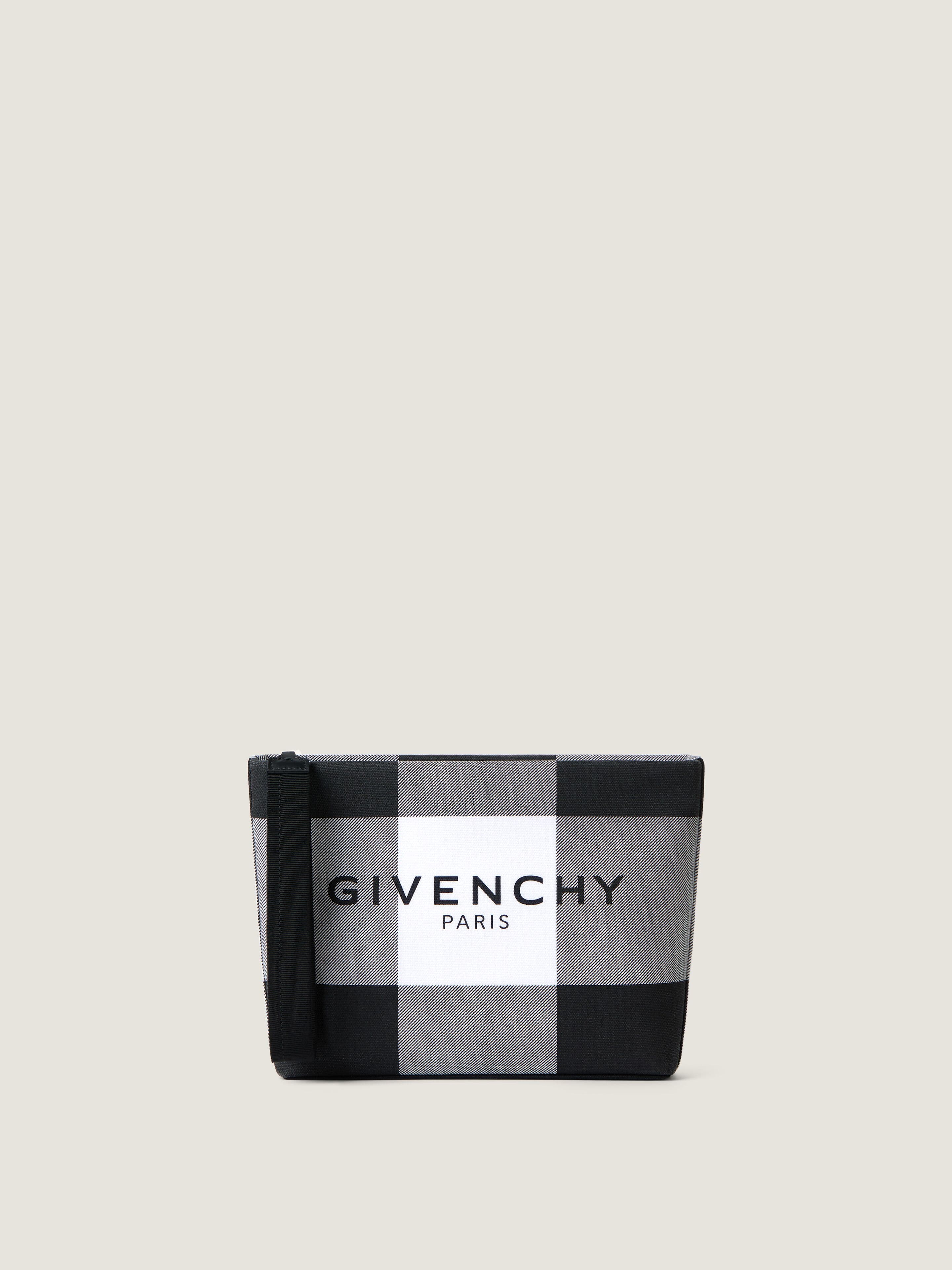 pouch in checked canvas — BB60PNB2JF-027