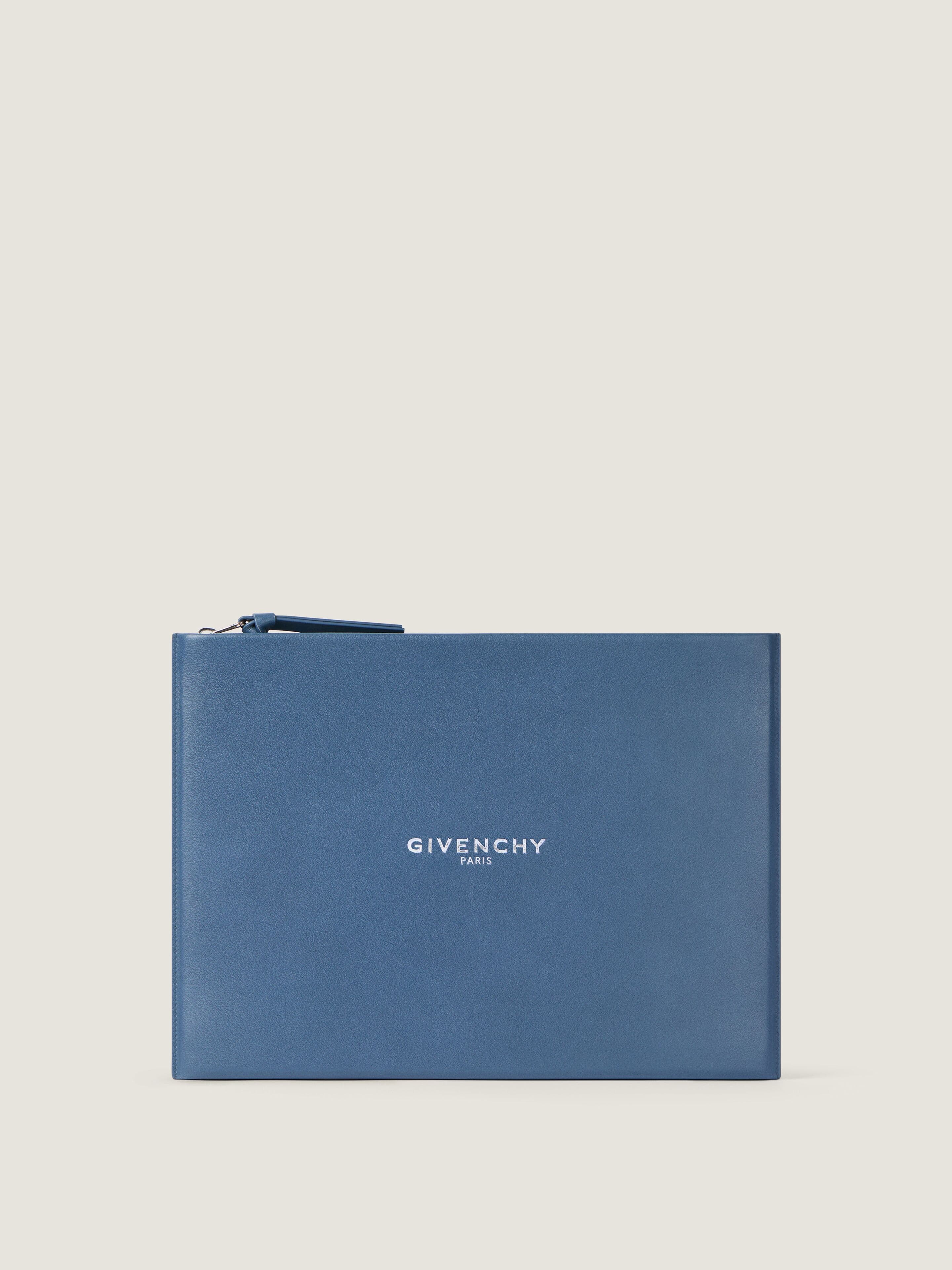 Antigona Stamped large pouch in leather — BK60FXK21L-427