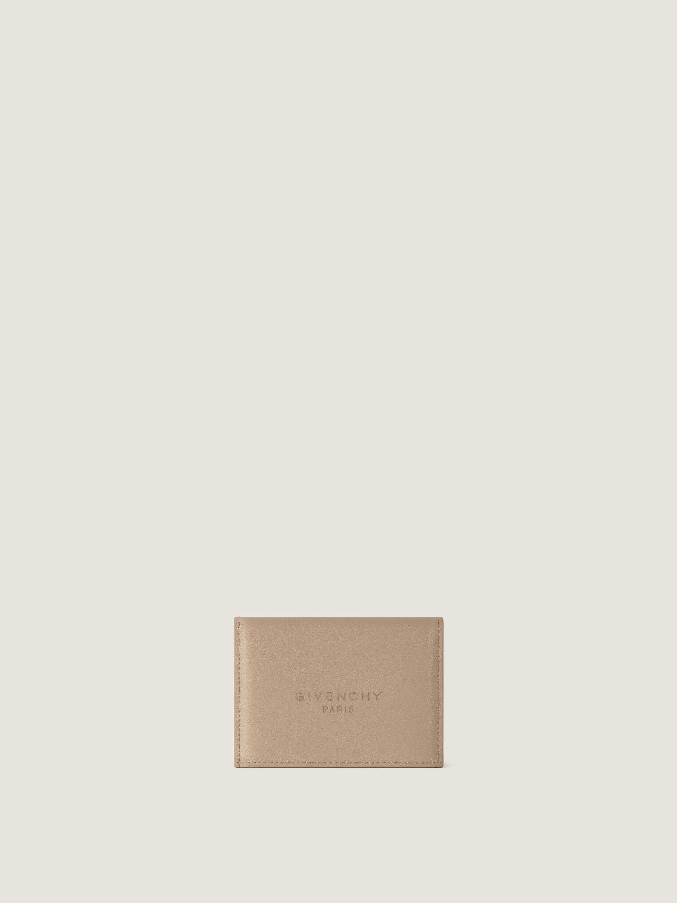 Antigona Stamped bicolor flap card holder in leather — BK60G1K21S-261
