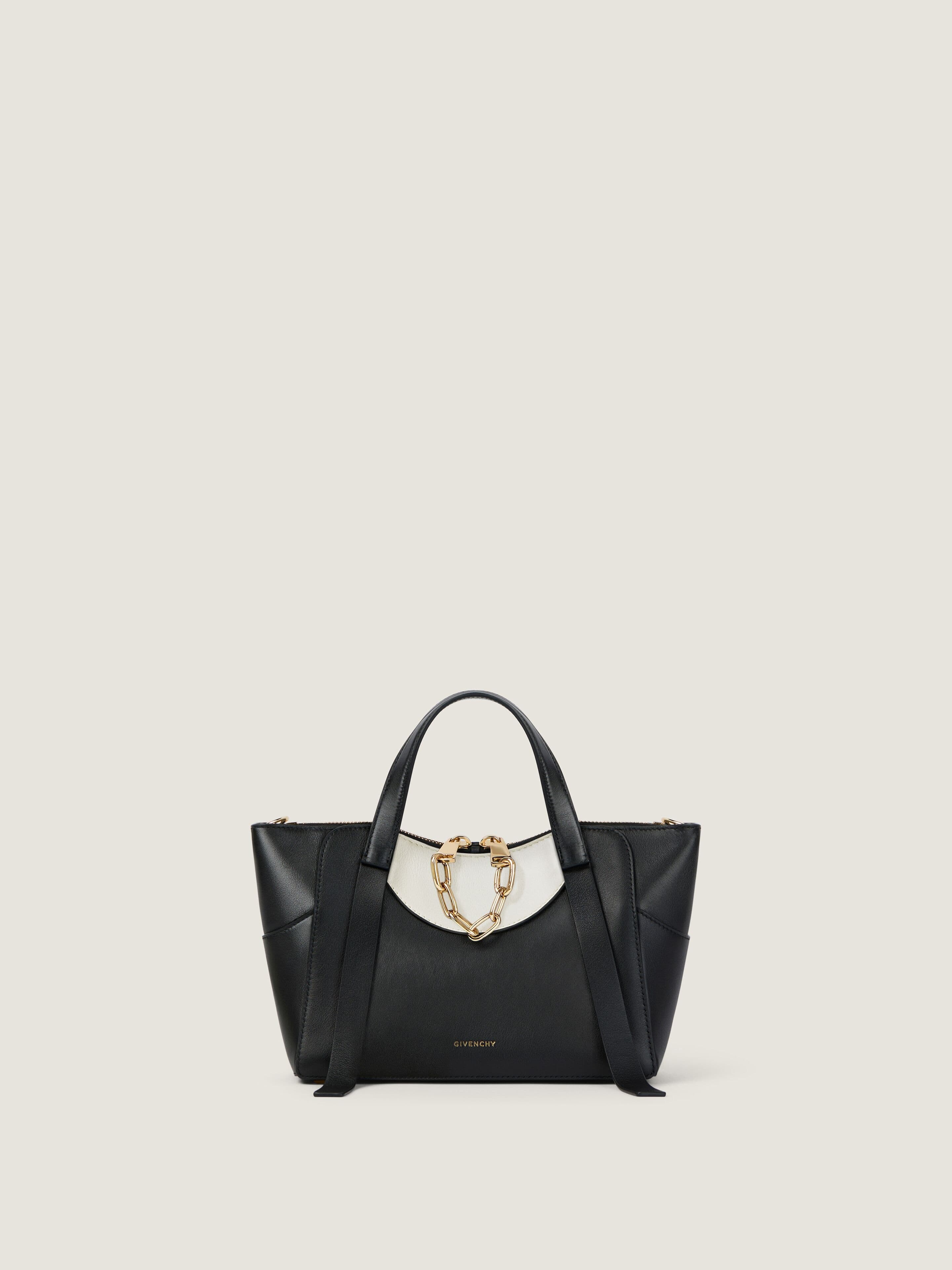 Small The Snatch bag in grained bicolor leather — BB5184B2GQ-004