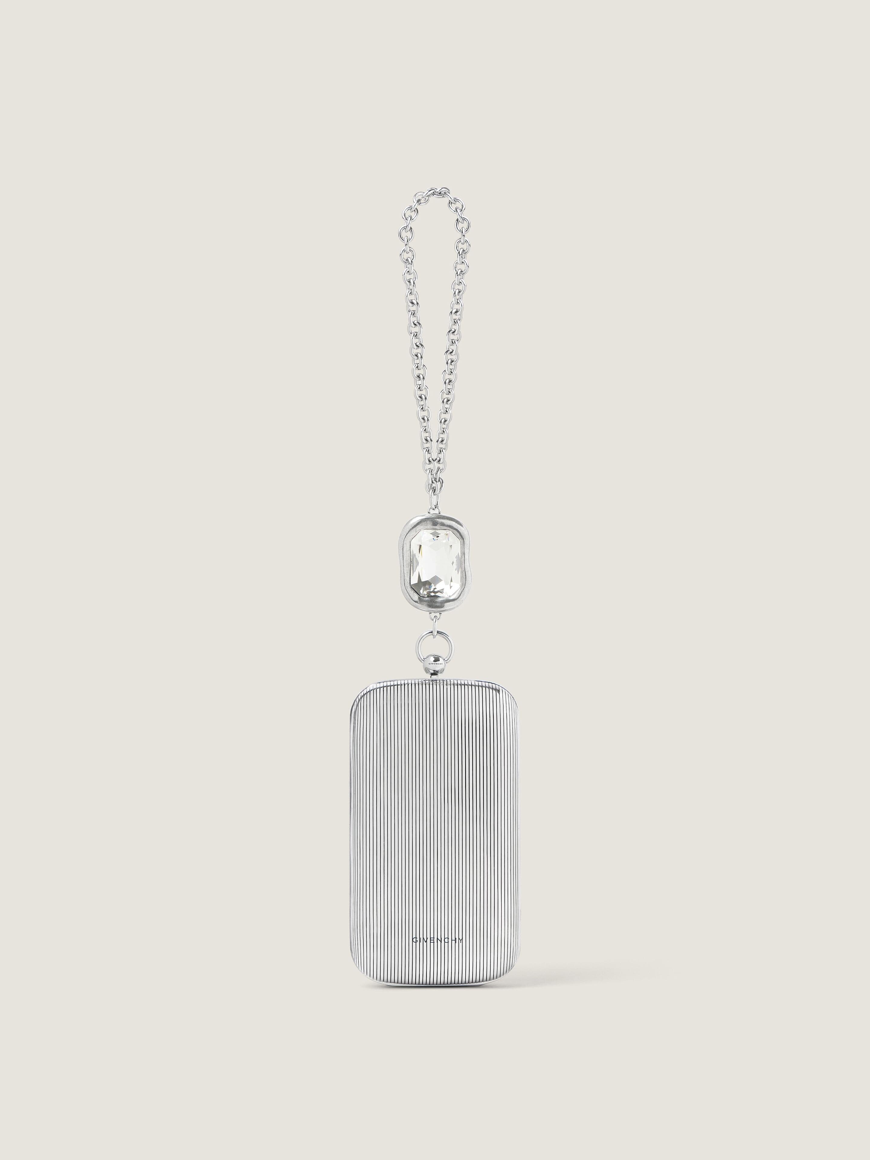 Evening clutch in metal with crystal jewel — BB5150B2BR-040