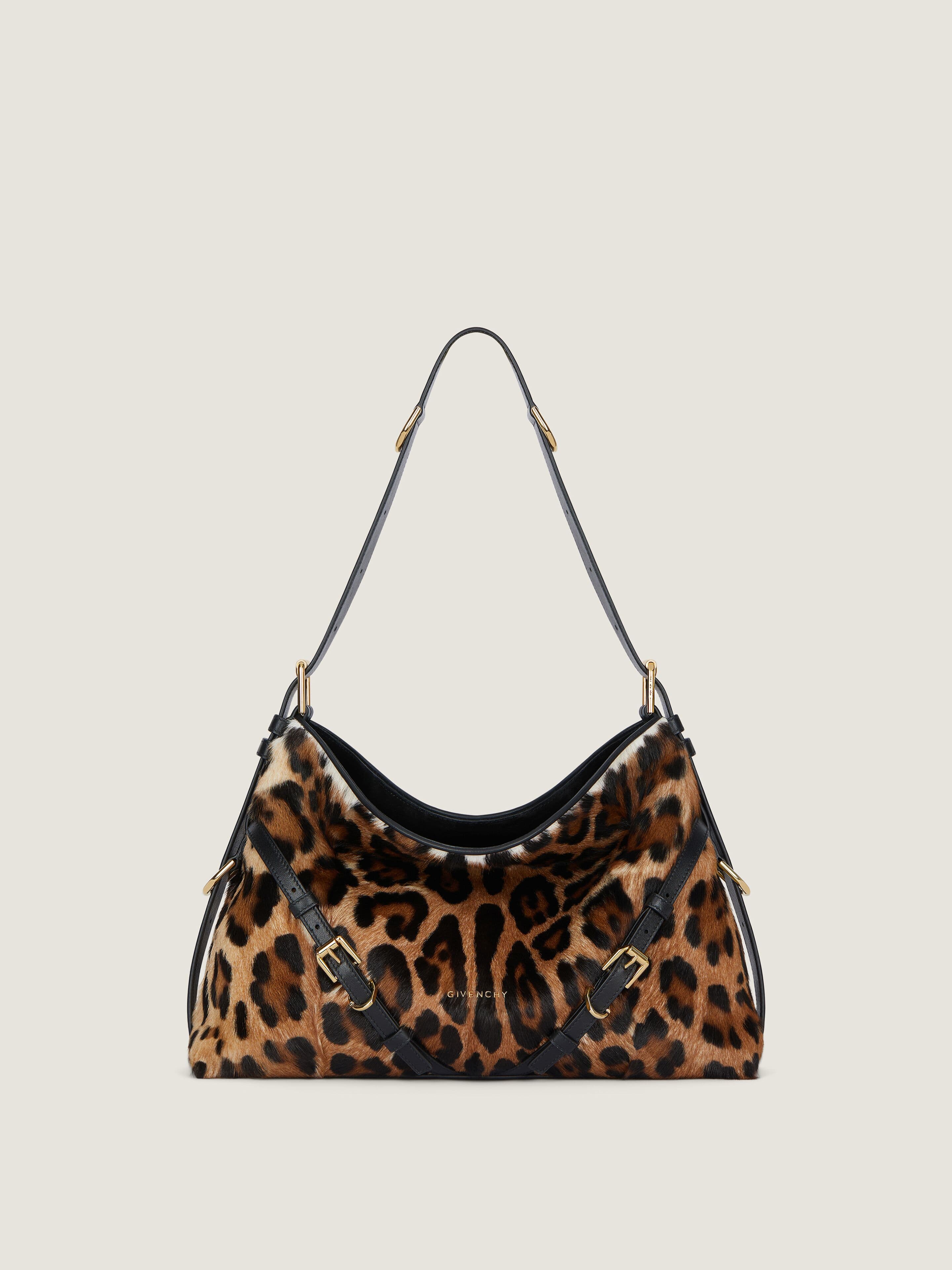 Medium Voyou bag in pony effect leather with leopard pattern — BB5131B2AR-007