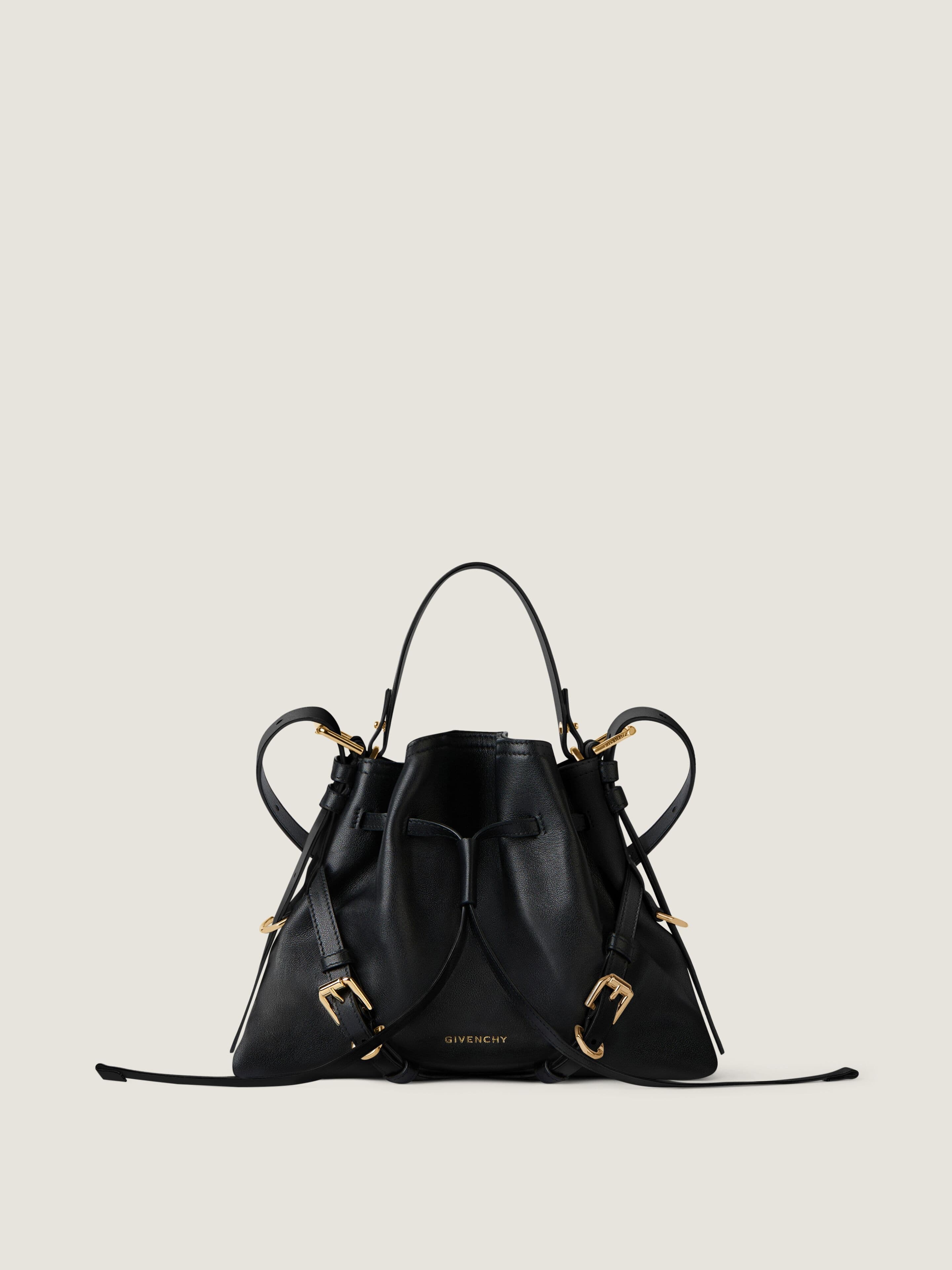 Small Voyou Bucket bag in shiny leather — BB518PB2AE-001