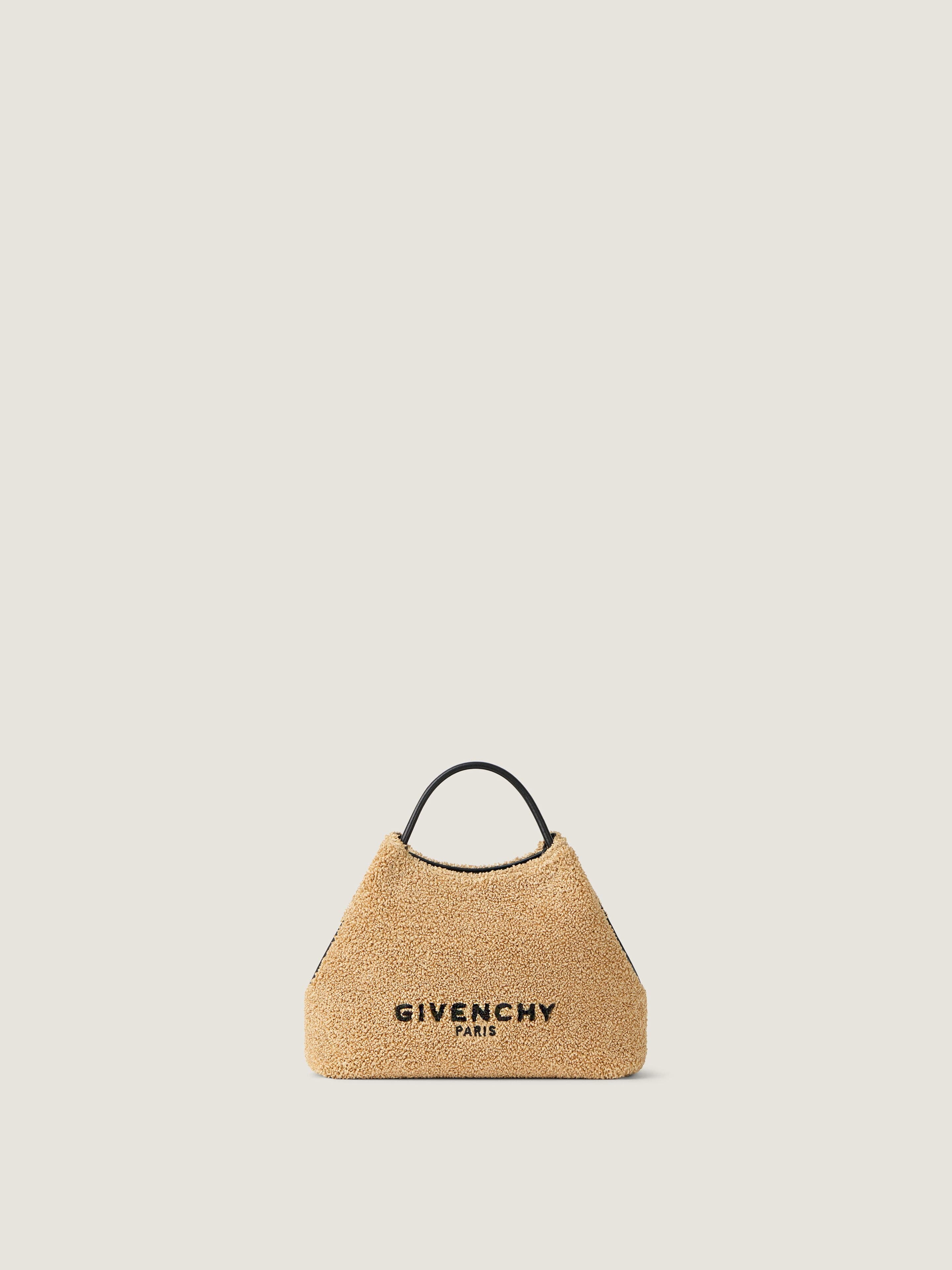 Nano Facet tote bag in sponge raffia — BB60QUB2FE-101