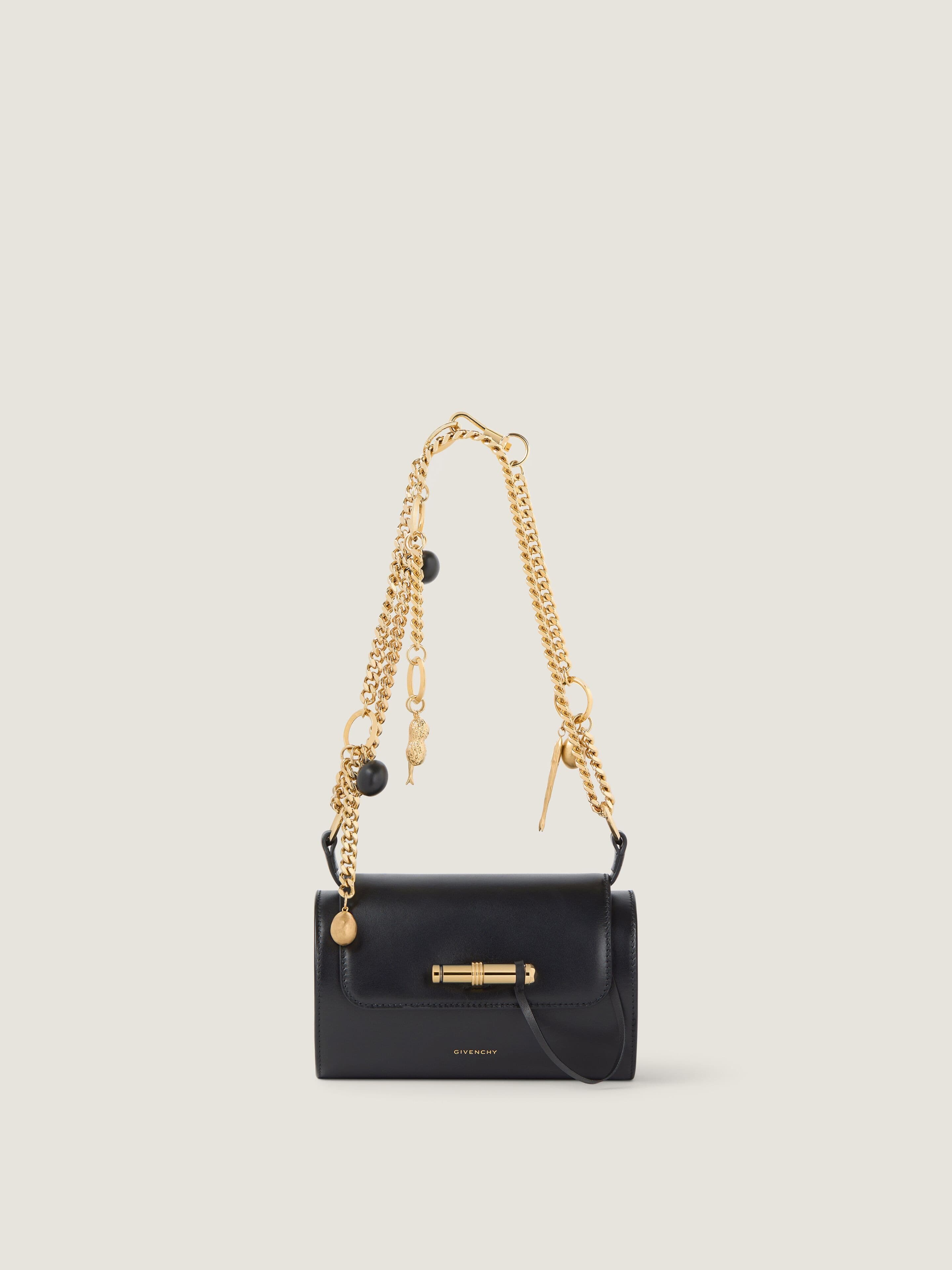 Pout small bag in leather with lucky charms chain — BB517NB2GZ-001