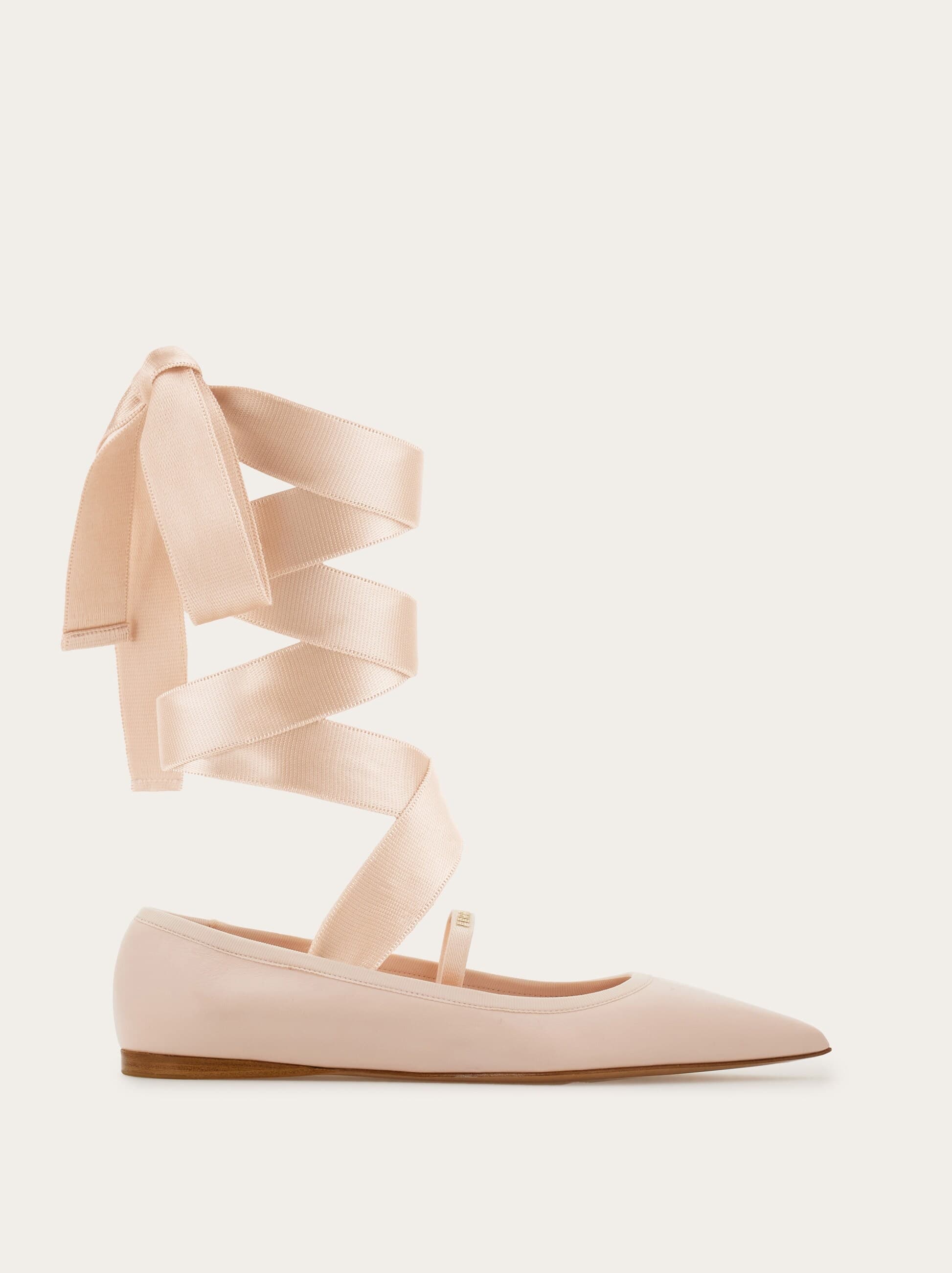 Ballet flat with ankle ribbon — 782675