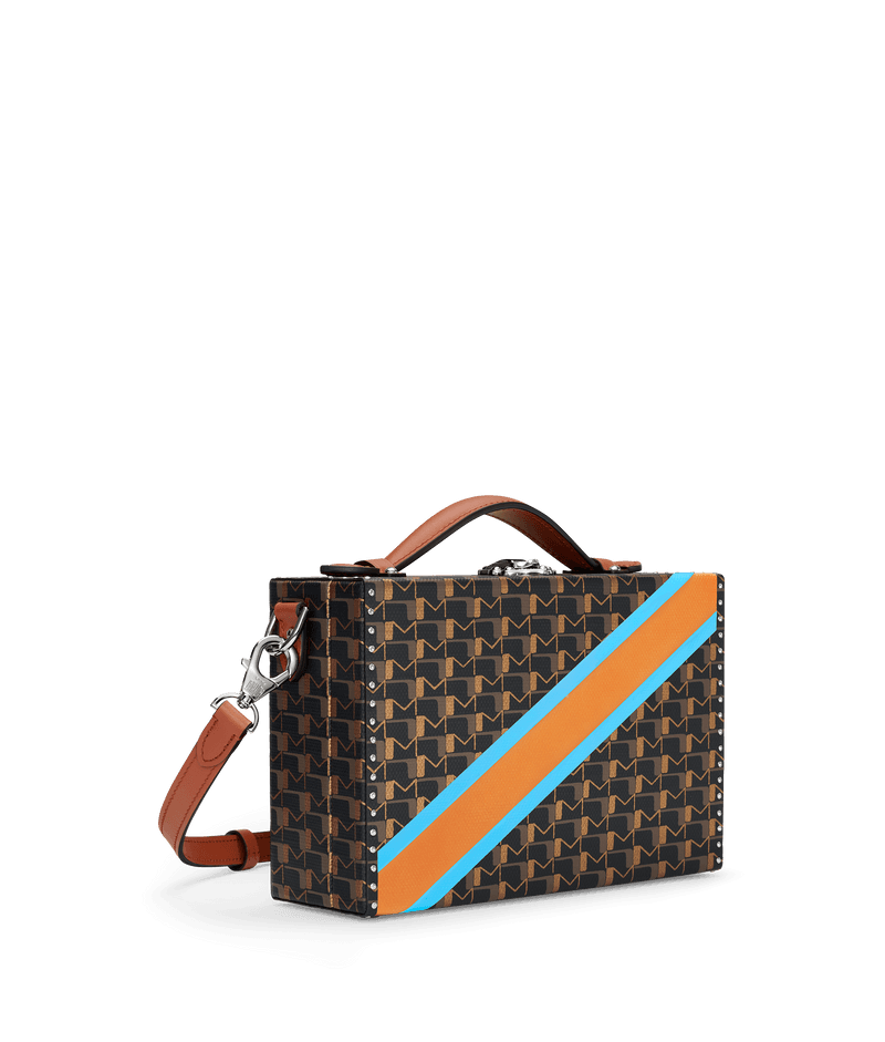 Little Suitcase Painted in Carbon Bronze Blue Mandarine — C20155-T100