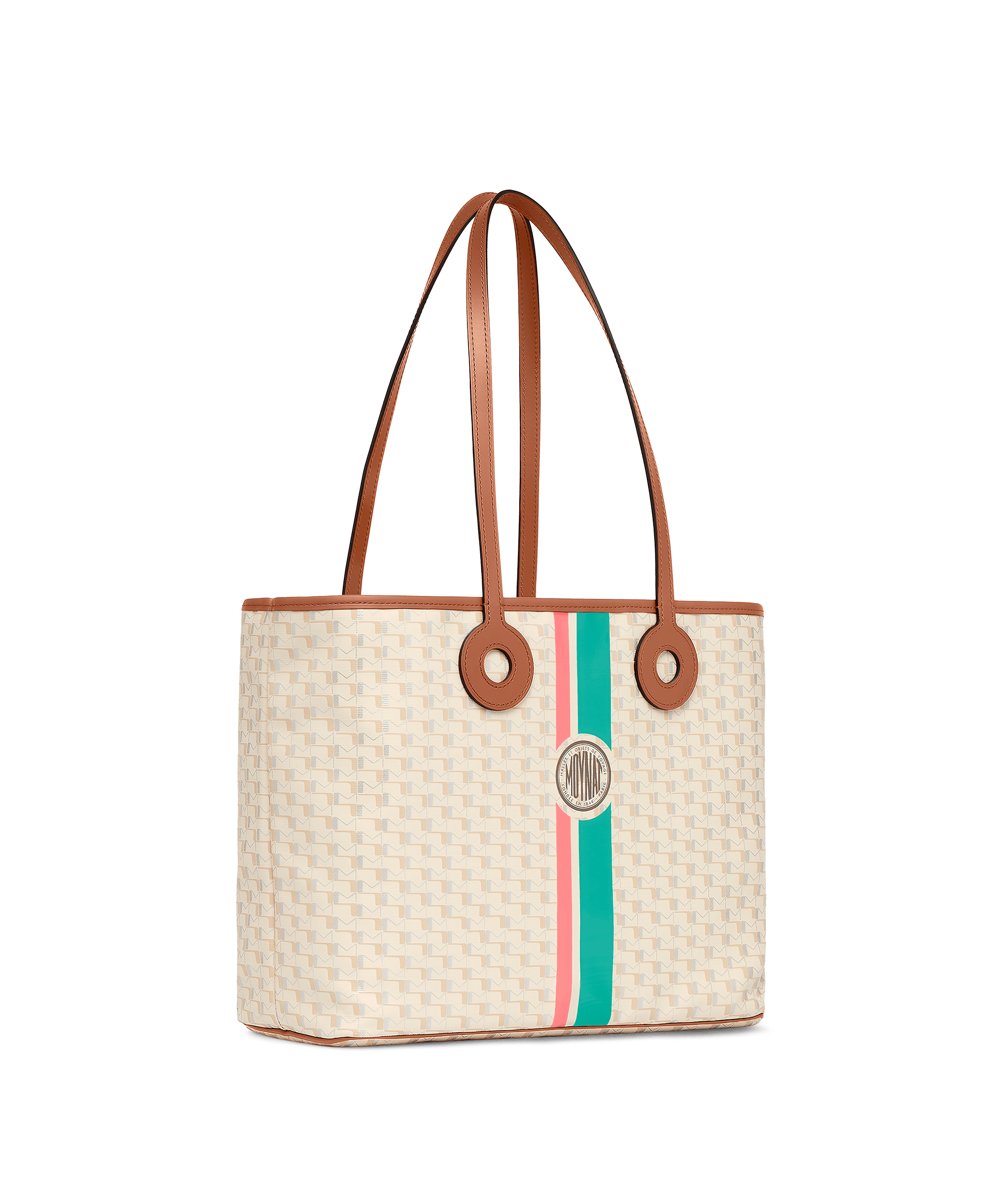 Oh! Tote Ruban MM in Greige Silver Rose Bleu — CI1214-R005