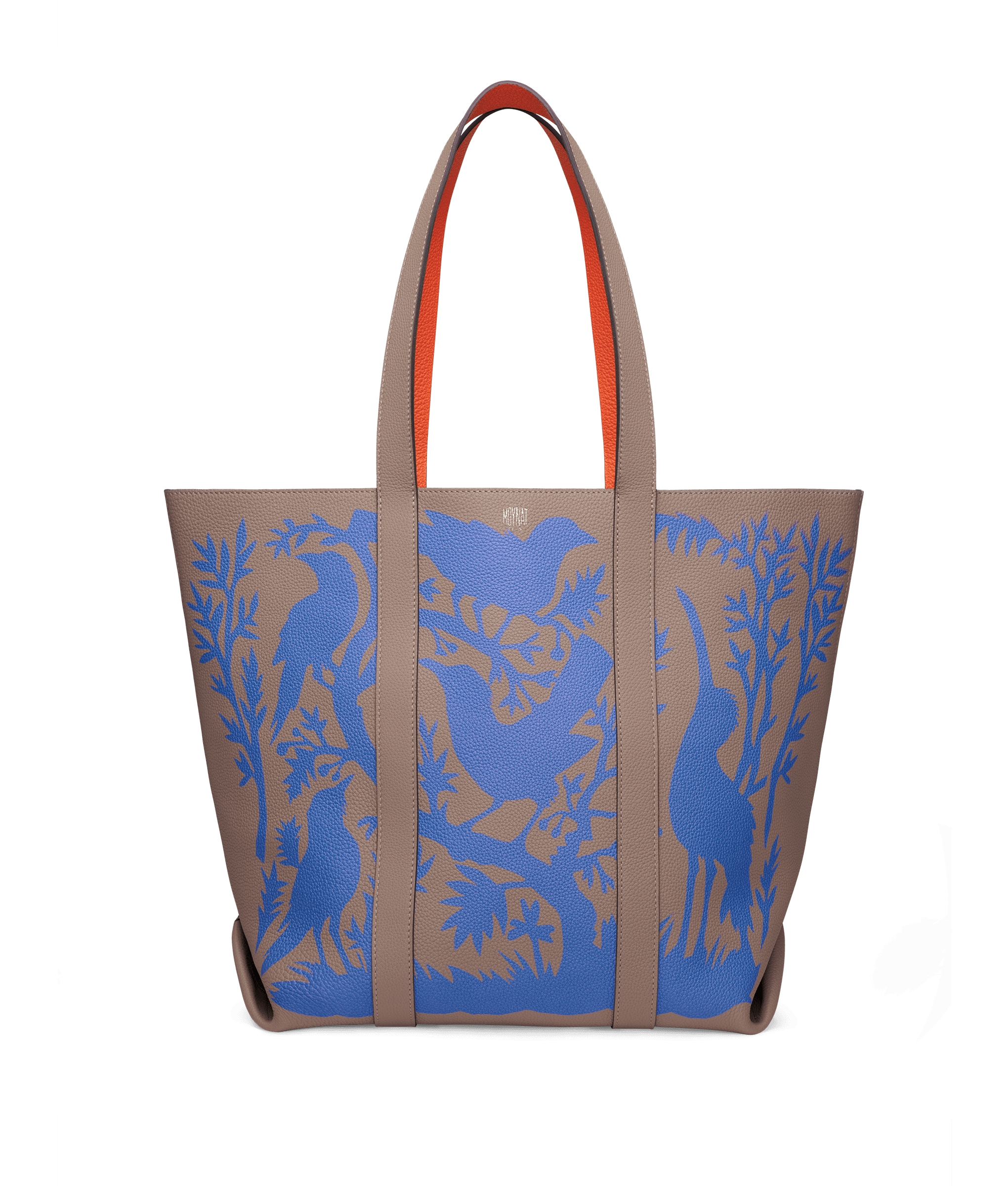 Duo Tote Bag Vertical in Tourterelle Capucine — C20133-0156