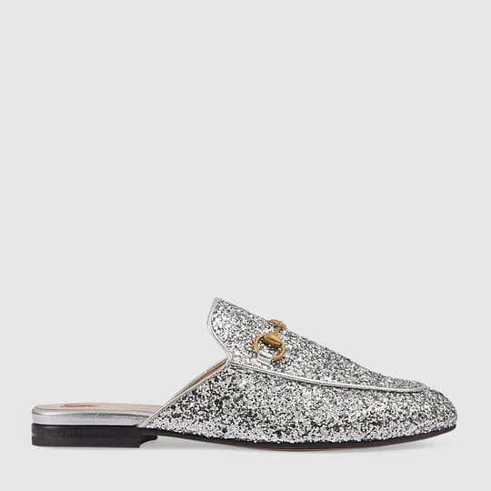 Princetown glitter slipper — silver glitter — 432773KSP208106