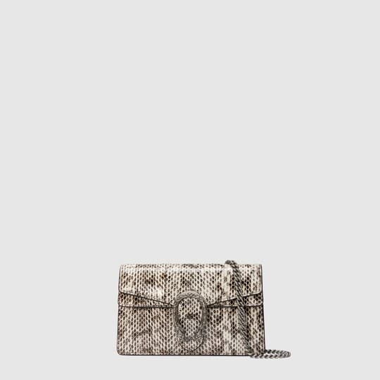 Dionysus super mini snakeskin bag — natural snakeskin — 476432LOO0N9535