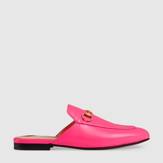Princetown leather slipper — fluorescent fuchsia leather — 5577300ZR605616