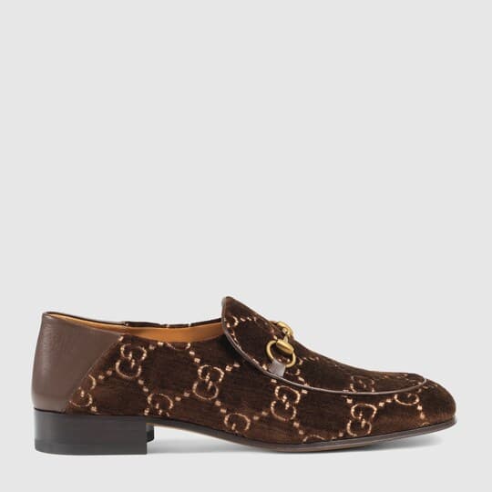 GG velvet Horsebit loafer — brown GG velvet — 5262989JT802093