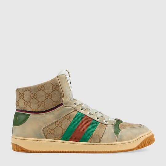 Men's Screener GG high-top sneaker — beige GG canvas — 5637309Y9P09661