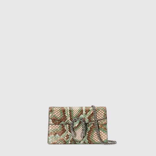 Dionysus python super mini bag — mint and beige python — 476432LZLBN9137
