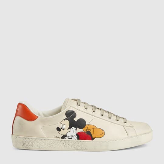 Men's Disney x Gucci Ace sneaker — Mickey Mouse print — 603697AYO709591