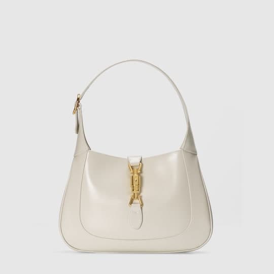 Jackie 1961 small hobo bag — white leather — 63670910O0G9022