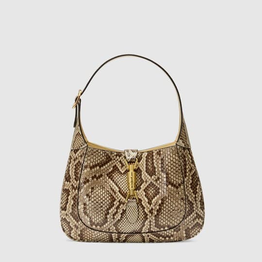 Jackie 1961 python small hobo bag — beige — 636709E0P0G9528