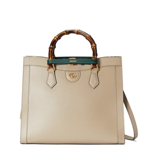 Diana medium tote bag — beige leather — 678842U3ZDT9982