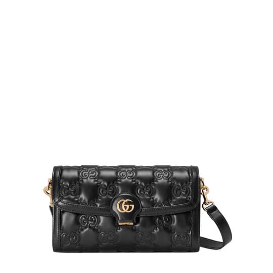 GG Matelassé small bag — black leather — 724529UM8HG1046