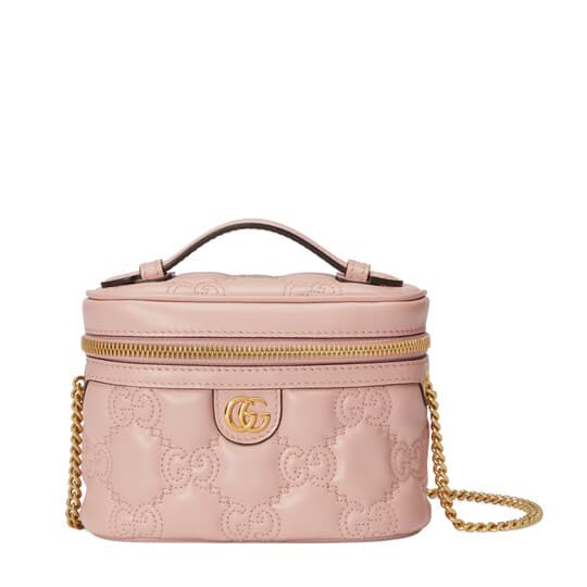 GG Matelassé top handle mini bag — light pink leather — 723770UM8IG5909