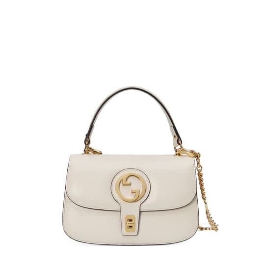 Blondie small top handle bag — white leather — 735101UXX0G9022