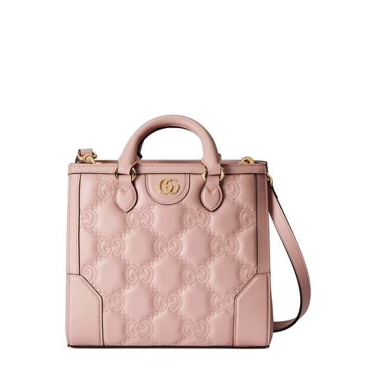 GG matelassé mini top handle bag — pink leather — 728309UM8HG5941