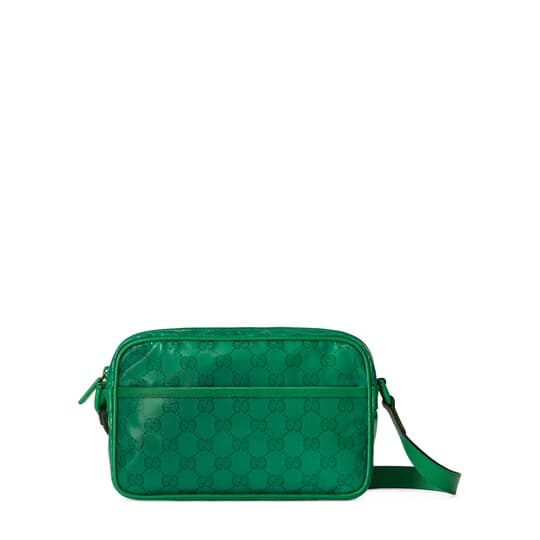 GG Crystal mini shoulder bag — green GG Crystal canvas — 760342FACK53727