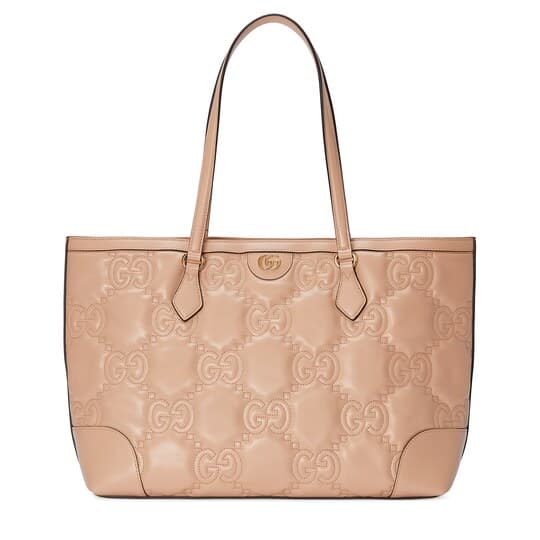 GG Matelassé medium tote — rose beige leather — 631685UM8IG5931