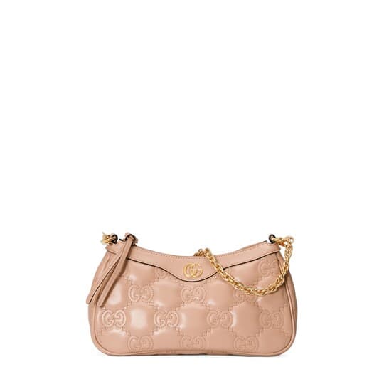 GG Matelassé handbag — rose beige leather — 735049UM8HG5943