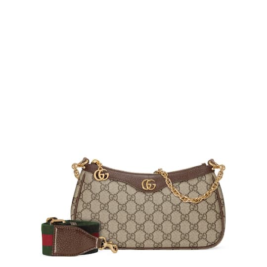 Ophidia GG small handbag — beige and ebony Supreme — 735132FABLE9442