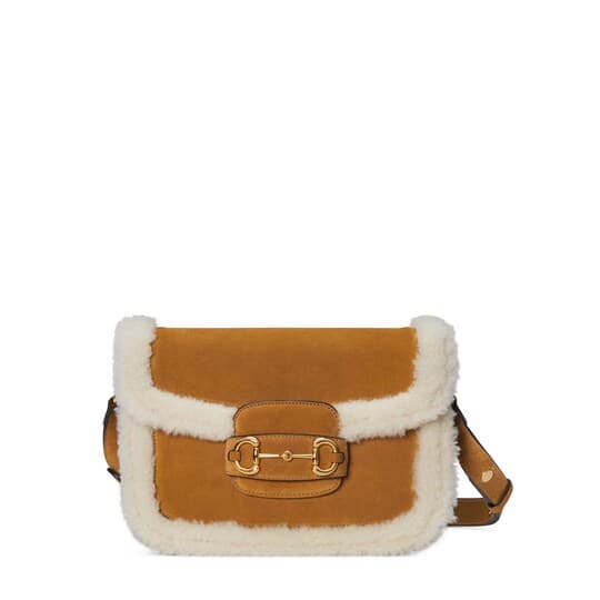 Horsebit 1955 small bag — light brown suede — 602204AACPI9541